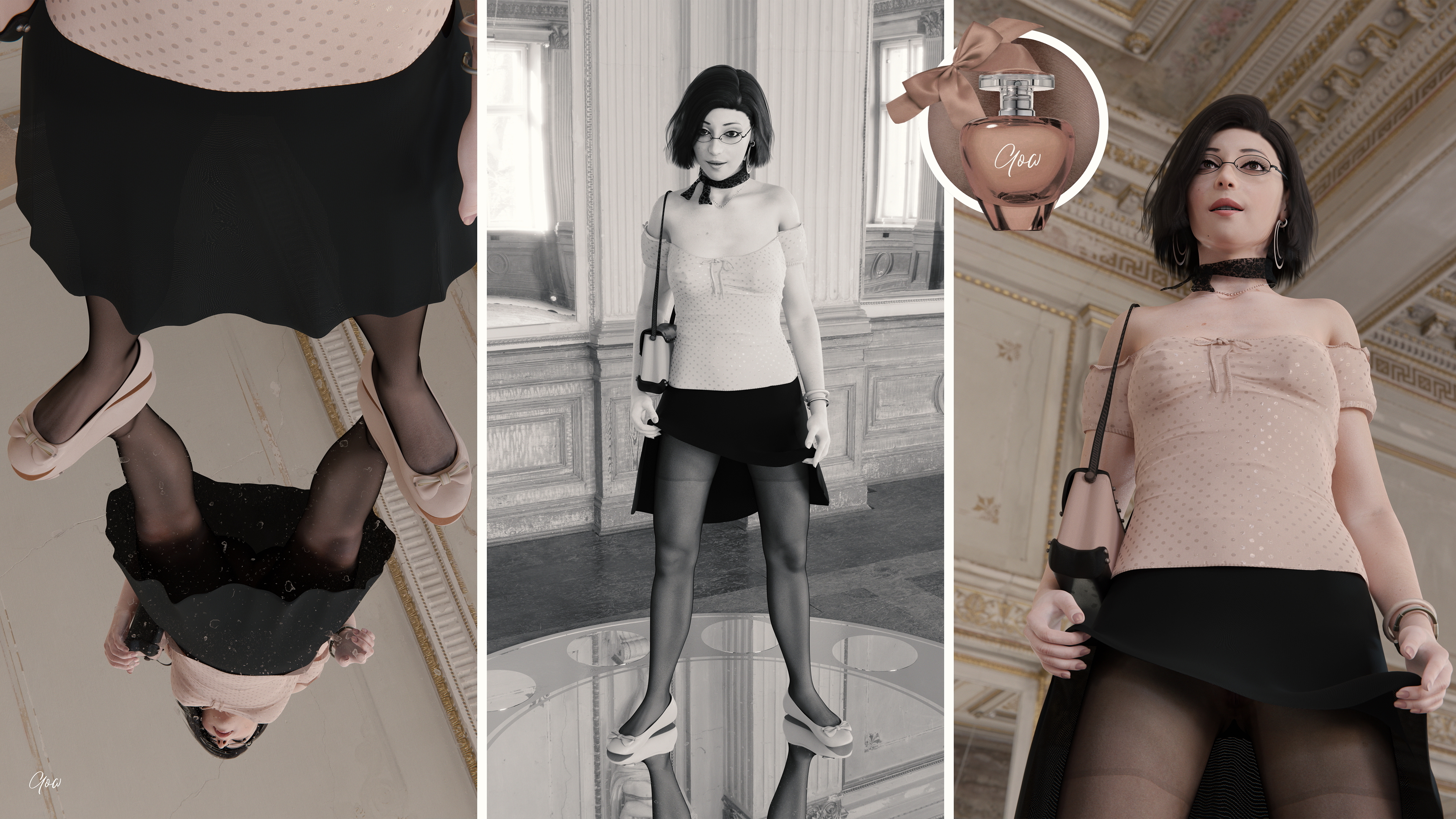 Rona s pantyhose mirror tease. (Nylon Photo session Part 1.)  Office_lady Secretary Mirror Sexy Brunette Milf Hairy Pussy No Panties Wet Pussy Horny Indoor Standing Posing Legs Tease Outfit Skirt Upskirt Clothed Partially_clothed Pantyhose Nylon Dress Undressing Black And White 5
