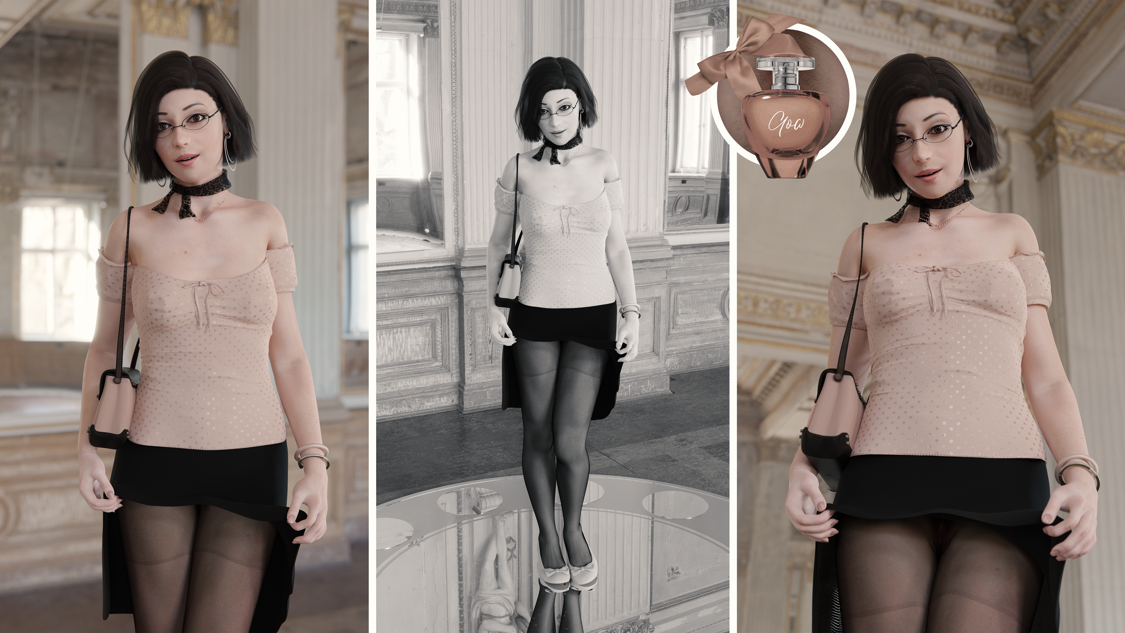 Rona s pantyhose mirror tease. (Nylon Photo session Part 1.)  Office_lady Secretary Mirror Sexy Brunette Milf Hairy Pussy No Panties Wet Pussy Horny Indoor Standing Posing Legs Tease Outfit Skirt Upskirt Clothed Partially_clothed Pantyhose Nylon Dress Undressing Black And White 15