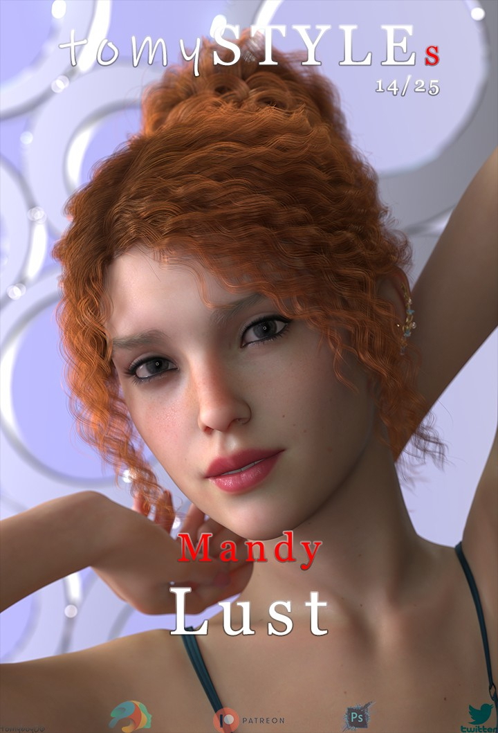 Mandy - Lust  Sexy Lingerie Solo Red Hair Pale Skinned Female Pinup