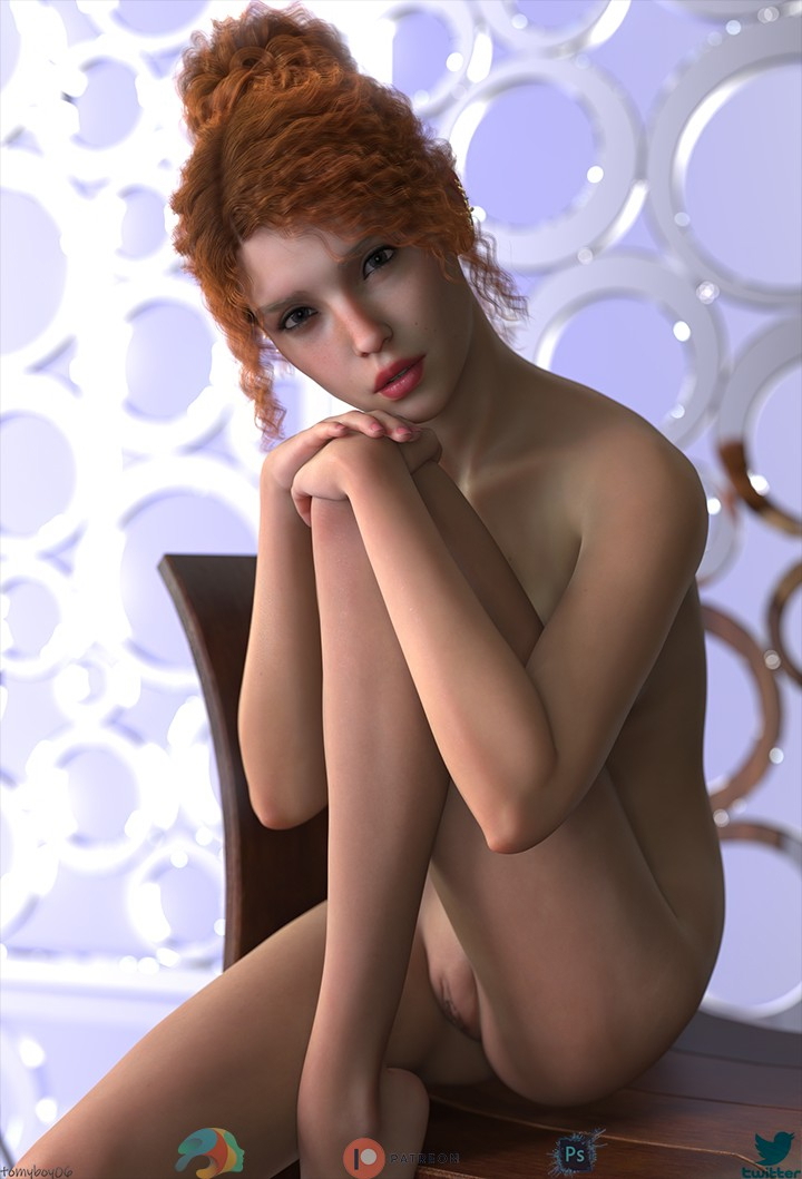 Mandy - Lust  Sexy Lingerie Solo Red Hair Pale Skinned Female Pinup 7