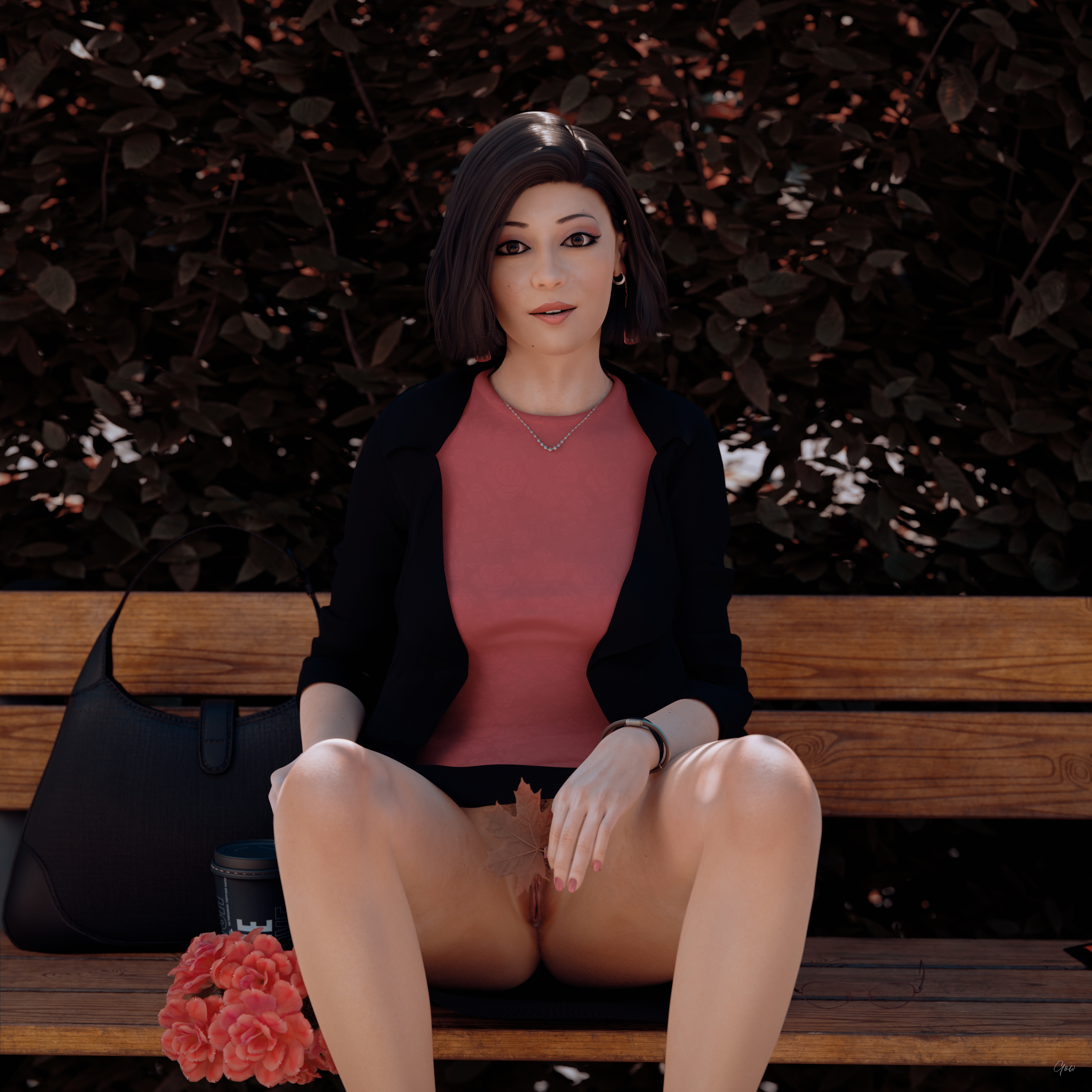 8th - Ronas s leg tease alternate set. (Outdoor upskirt) Wife Original Sexy Brunette Milf Hairy Pussy Horny Secretary Office_lady Outdoor Posing Legs Tease Wet Pussy Sitting Standing Outfit Skirt Upskirt Spread Legs Clothed No Panties High Heels Uniform