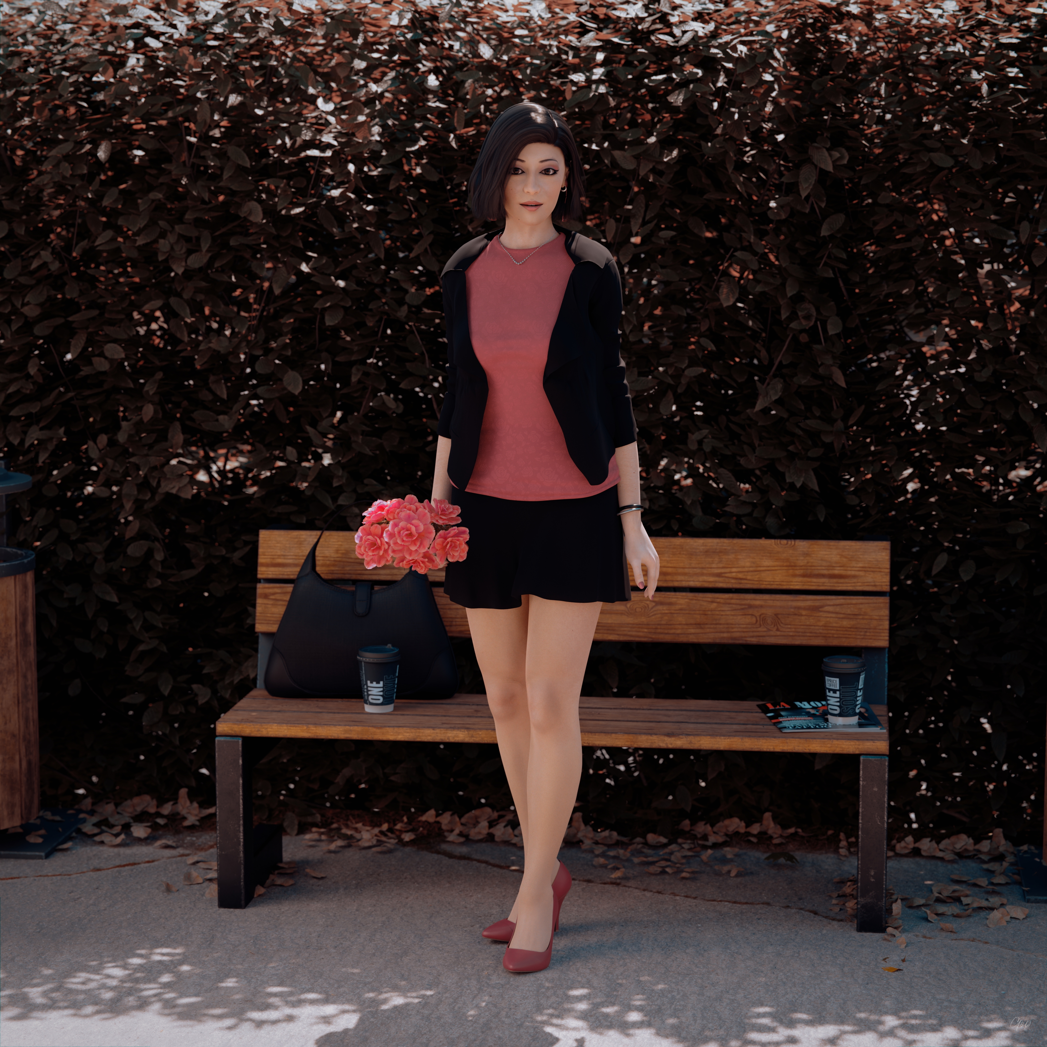 8th - Ronas s leg tease alternate set. (Outdoor upskirt) Wife Original Sexy Brunette Milf Hairy Pussy Horny Secretary Office_lady Outdoor Posing Legs Tease Wet Pussy Sitting Standing Outfit Skirt Upskirt Spread Legs Clothed No Panties High Heels Uniform 5