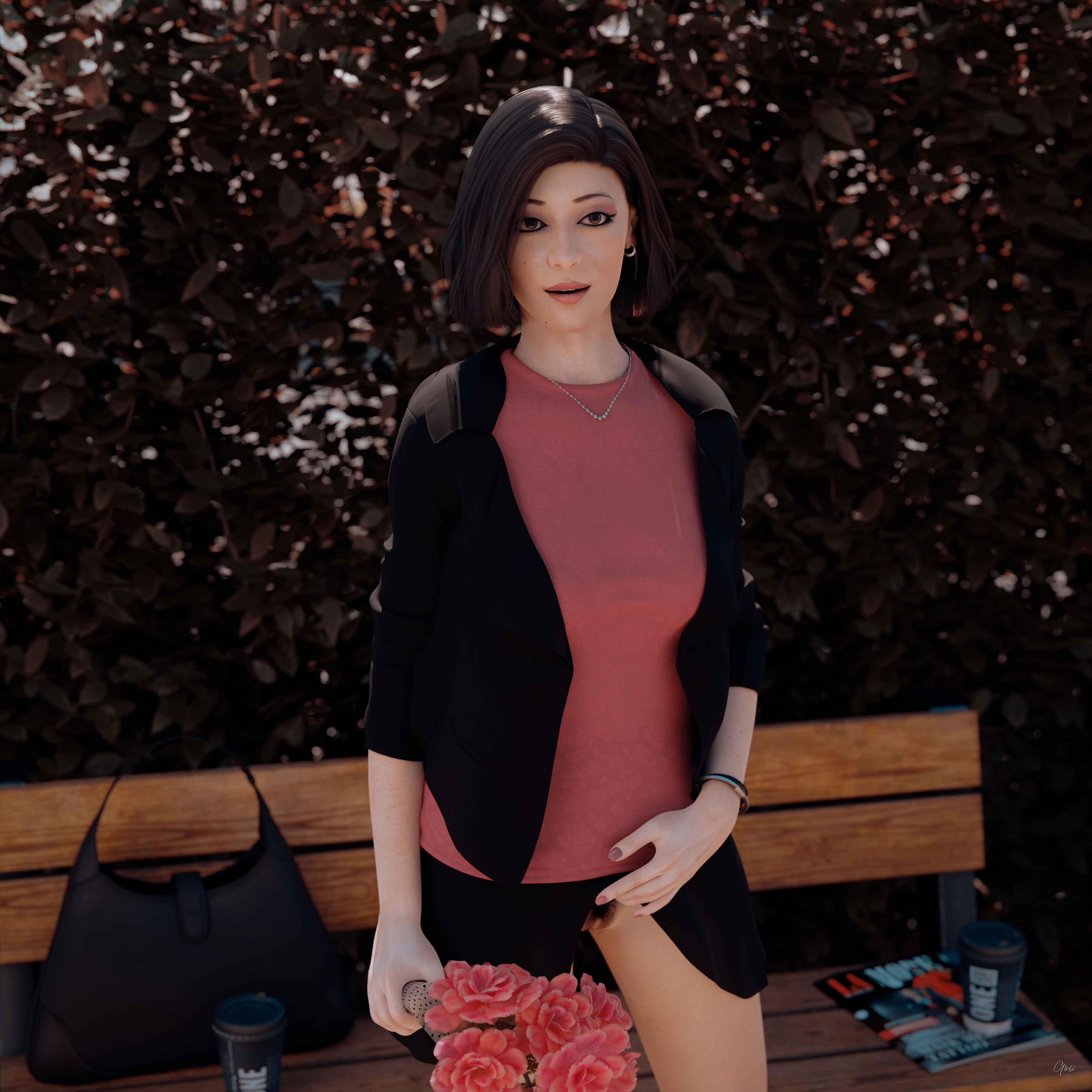 8th - Ronas s leg tease alternate set. (Outdoor upskirt) Wife Original Sexy Brunette Milf Hairy Pussy Horny Secretary Office_lady Outdoor Posing Legs Tease Wet Pussy Sitting Standing Outfit Skirt Upskirt Spread Legs Clothed No Panties High Heels Uniform 15