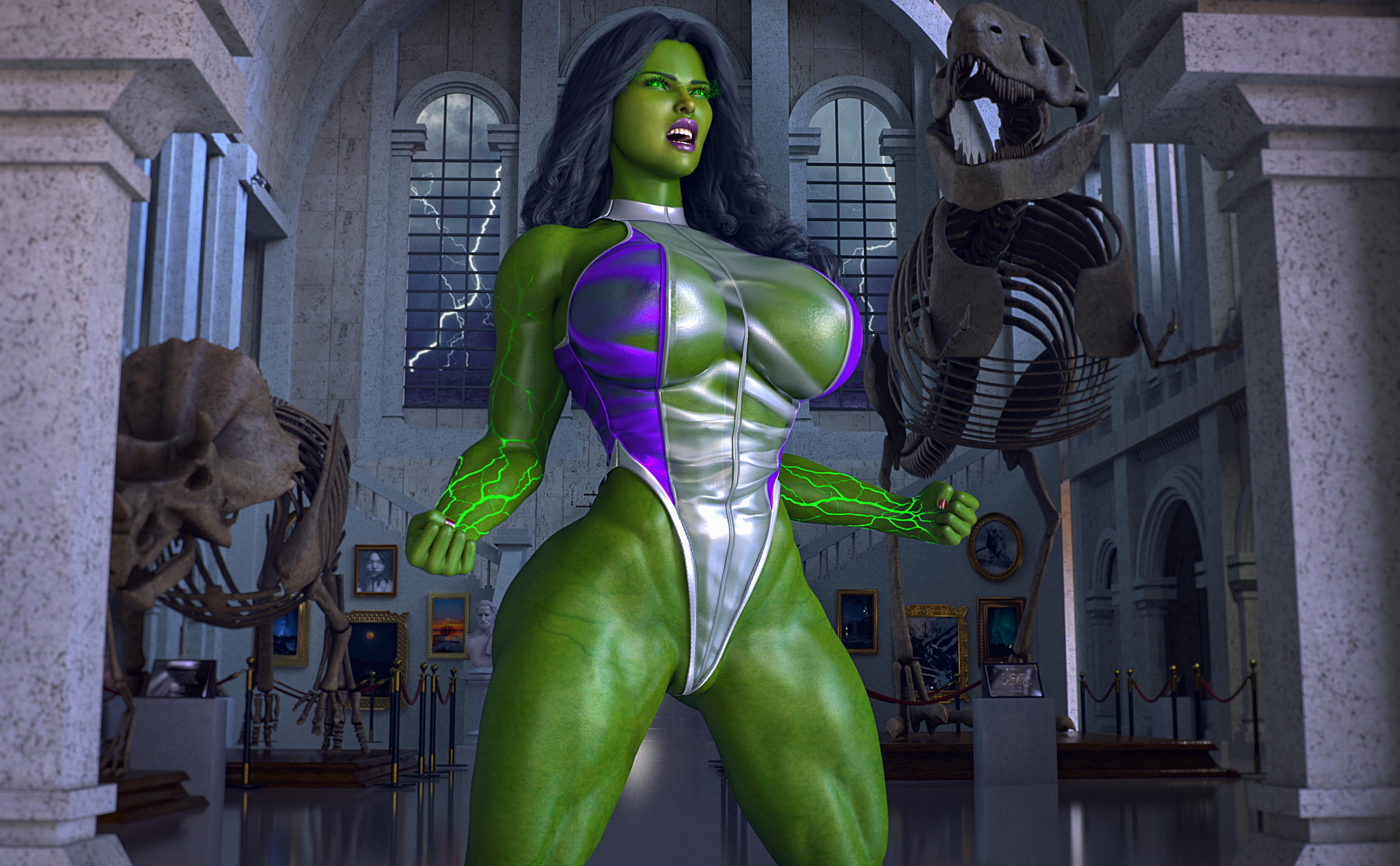 Avengers Comic (Page 10 + Alt version) Shehulk Marvel Comic Futanari Futa Big Tits Big boobs Big Dick Muscular Girl Feet Thick Thighs