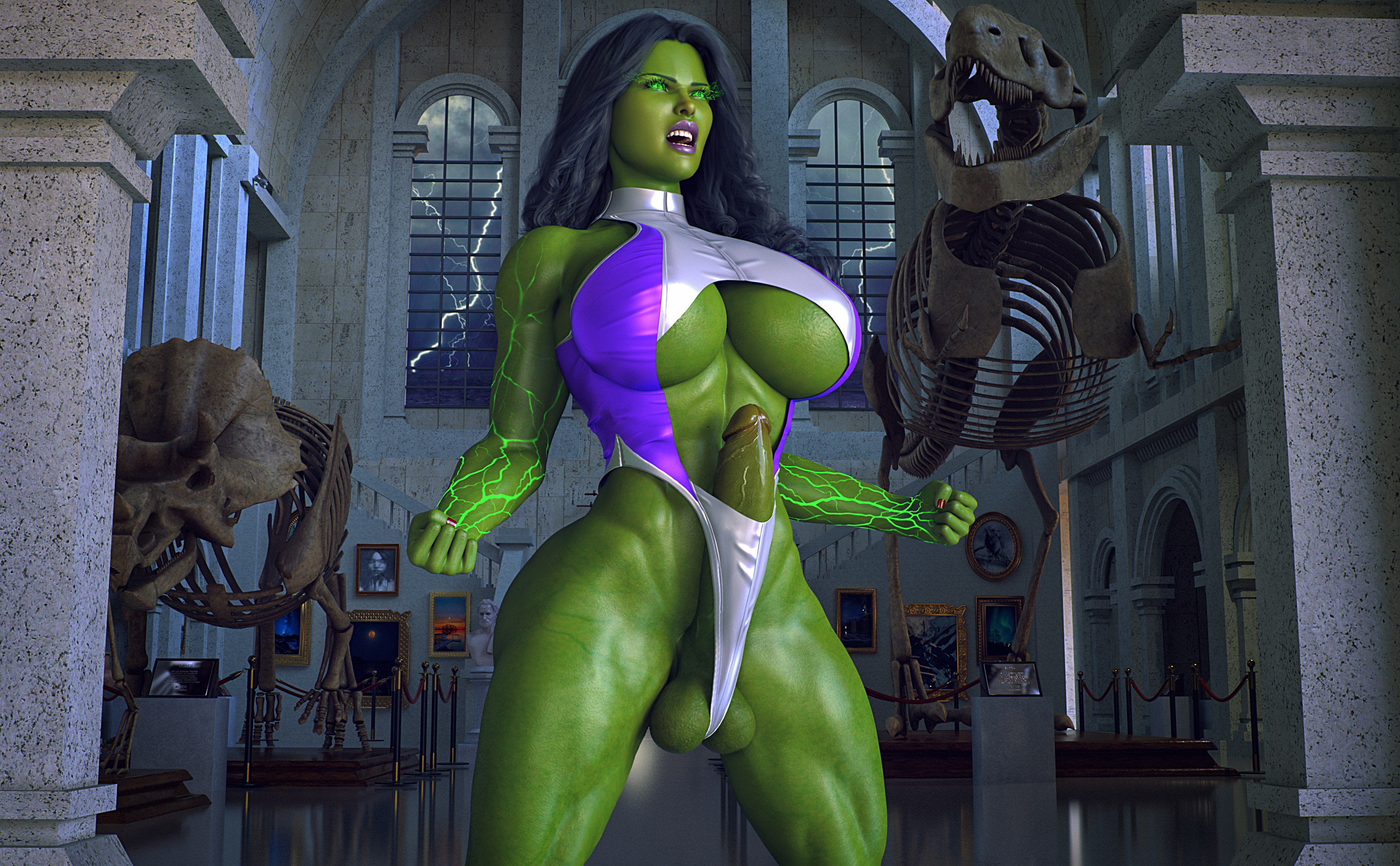 Avengers Comic (Page 10 + Alt version) Shehulk Marvel Comic Futanari Futa Big Tits Big boobs Big Dick Muscular Girl Feet Thick Thighs 2