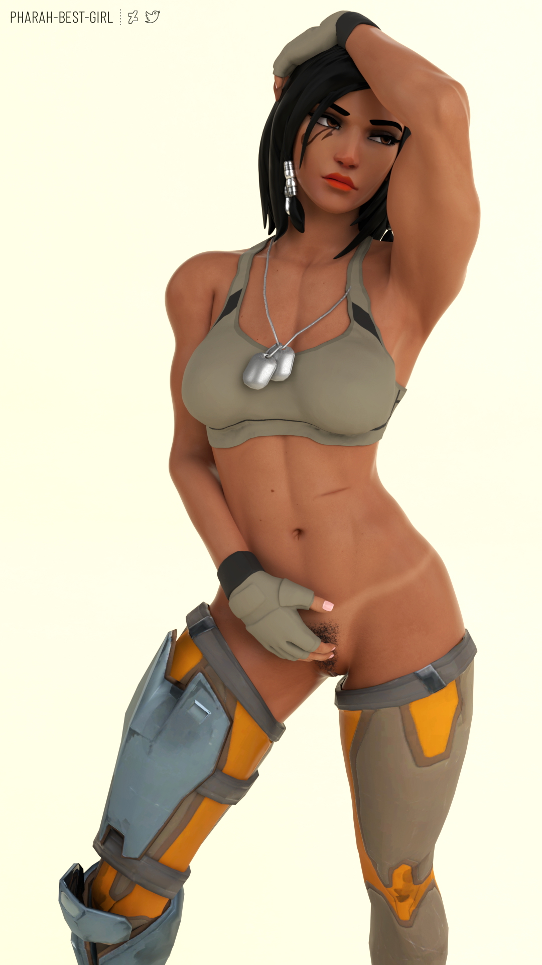 Pin up 38 Pharah Overwatch 3d Porn Sexy Nude Natural Boobs Hairy Pussy Pubic Hair