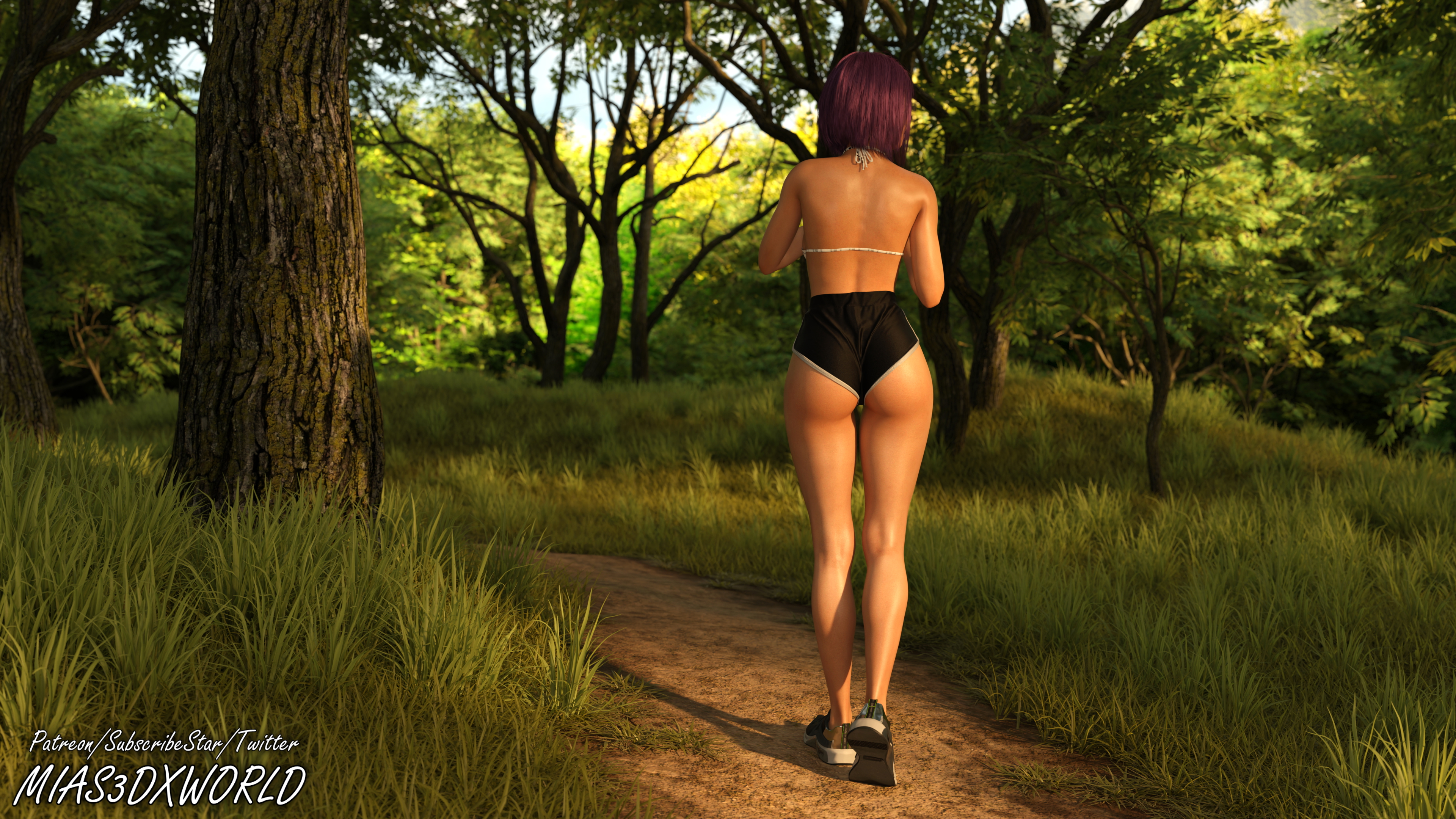 Alone in the woods...or is she...[TEMPTATION Series](MIAs3DXWorld) Original Claire Wife Original Character Original Series 3d Porn Purple Hair Hot