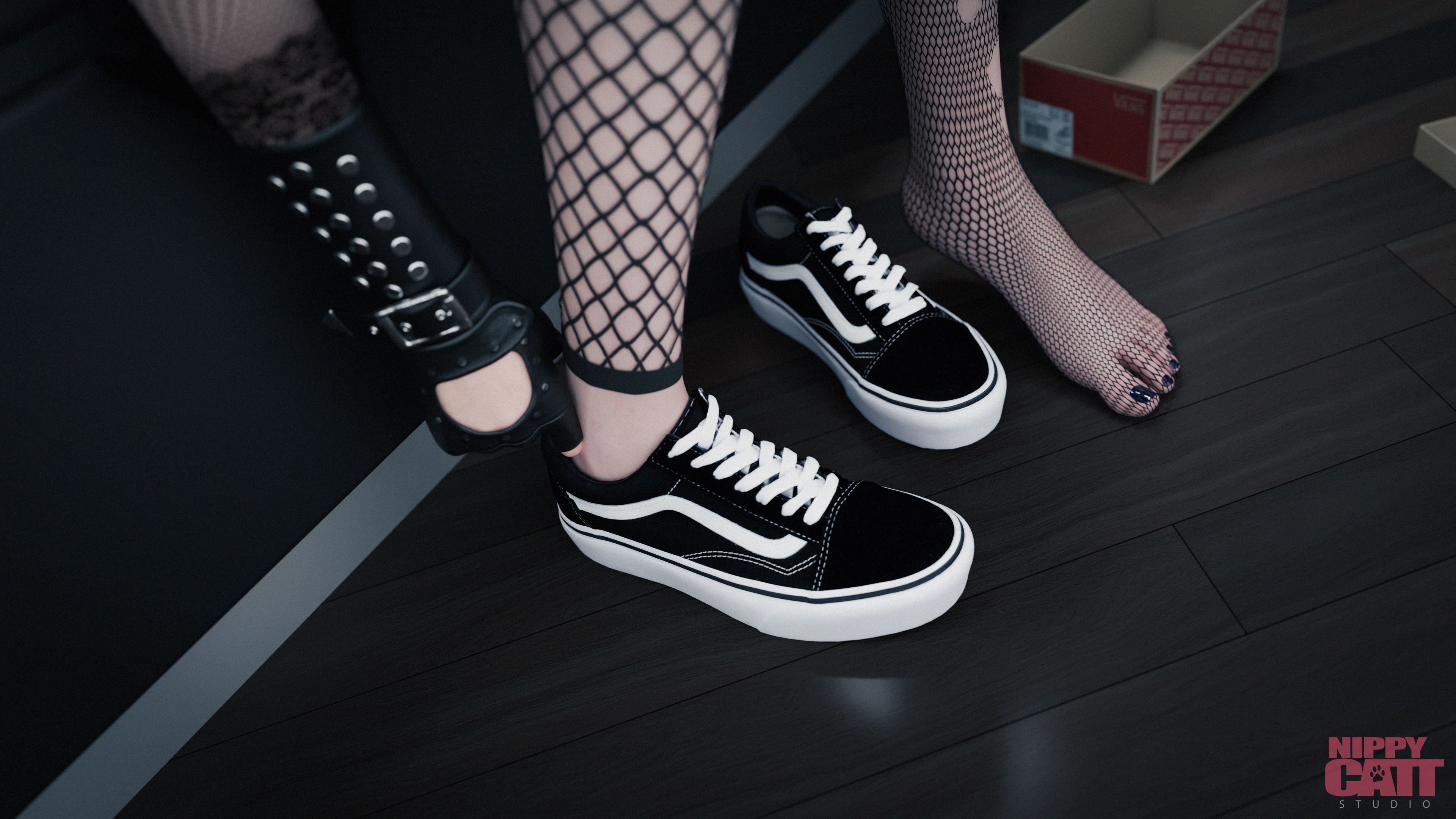 Jill Warrick new sneakers Final Fantasy Nail Polish Sneakers Shoes Piercing Nose Piercing Nipple Piercing Topless Fishnet Stockings Fishnet Feet Feet Fetish Foot Fetish Lipstick Foot Focus Open legs Gloves 3