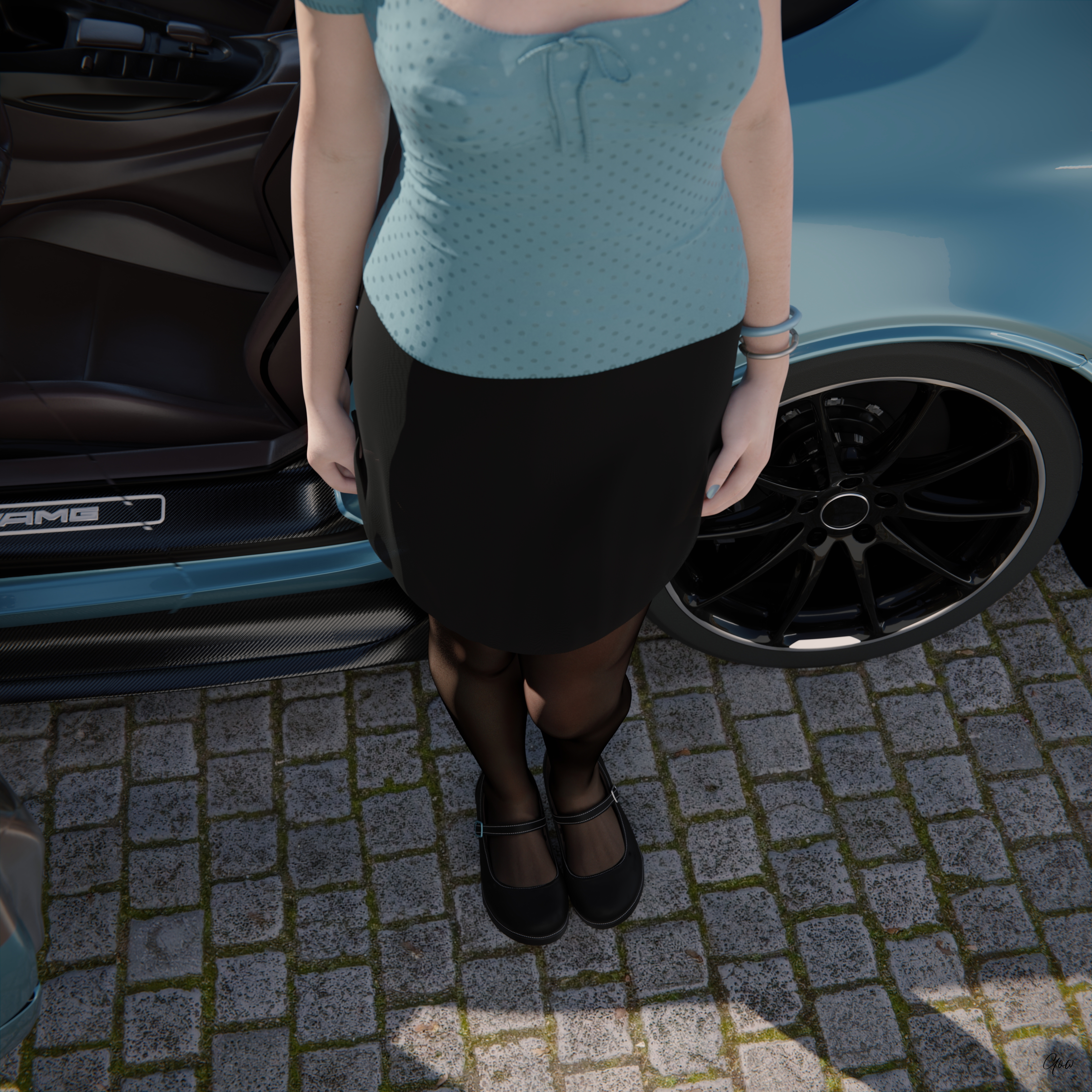 Wind on Blue (Part 2) Original Wife Outdoor Car Milf Sexy Brunette Nylon Pantyhose Upskirt Skirt Undressing Clothed Posing Standing No Panties Party Dress Wet Pussy Sexy Hairy Pussy 20