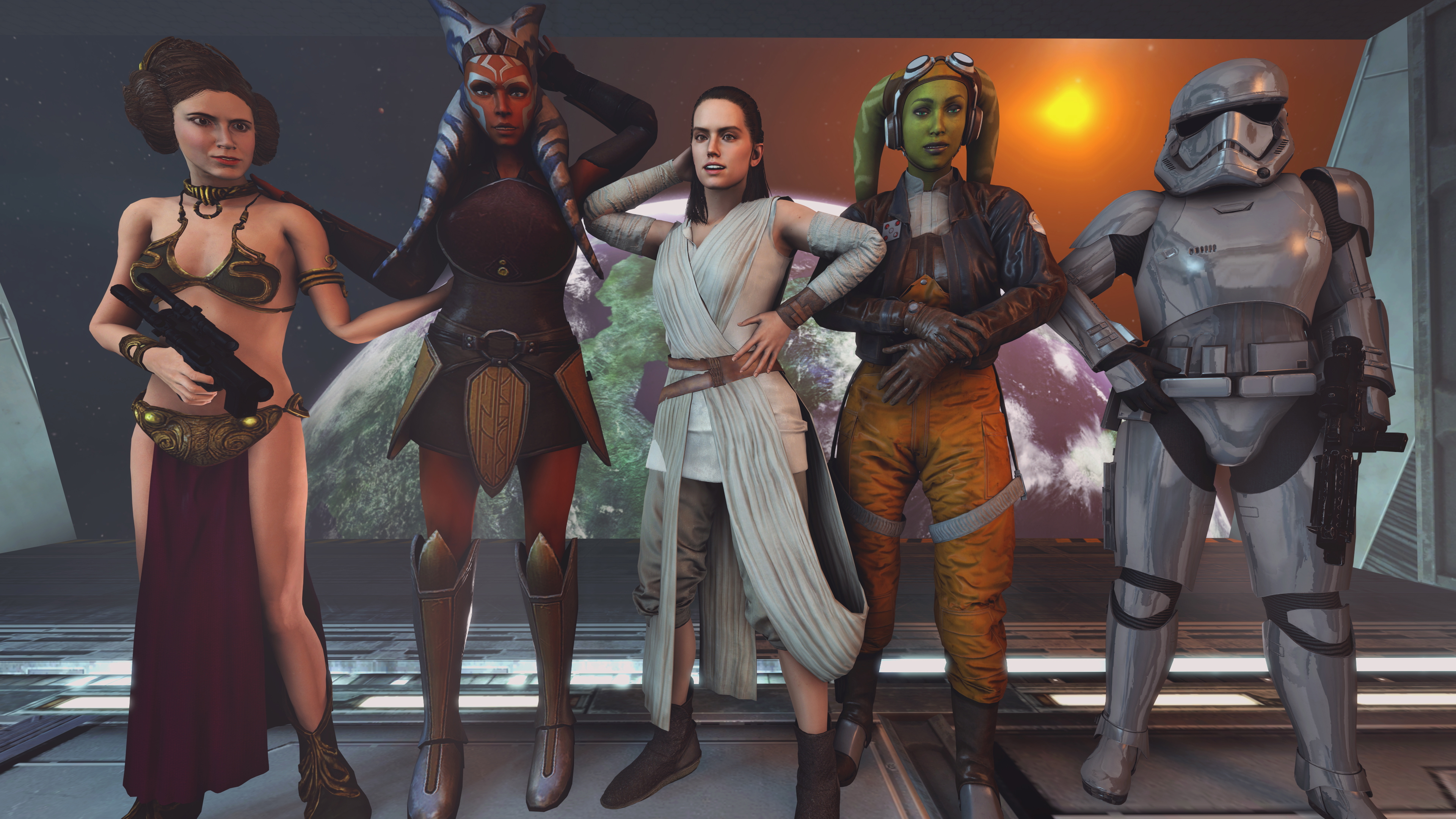 Today is  May the fourth  AKA  Star Wars day  Leia Starwars Rey Hera Princess Leia Ahsoka Tano Nude Naked Pussy Boobs Jedi Sexy 3