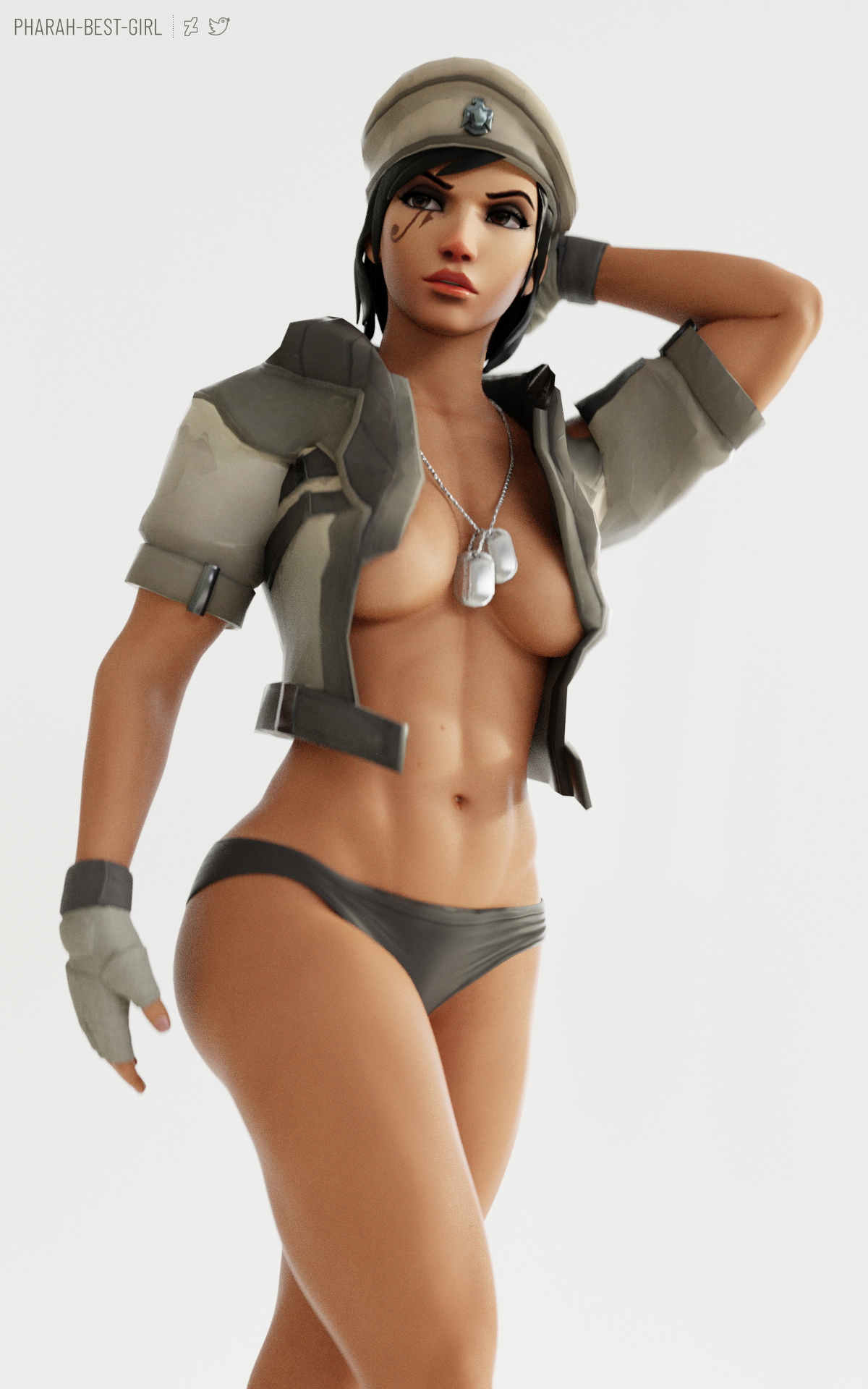 Pin up 71 Pharah Overwatch 3d Porn Sexy Nude Abs Pussy Pubic Hair Hairy Pussy