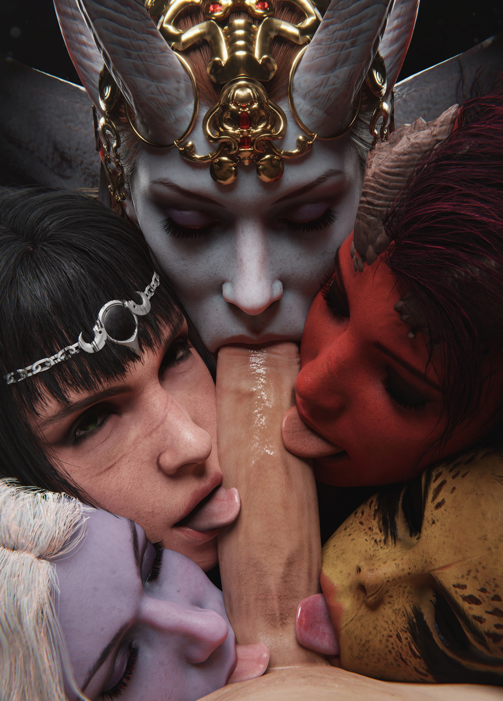 Baldur s gate Baldur S Gate 3 Shadowheart Mizora Lae Zel Blowjob Fantasy Dark Elf