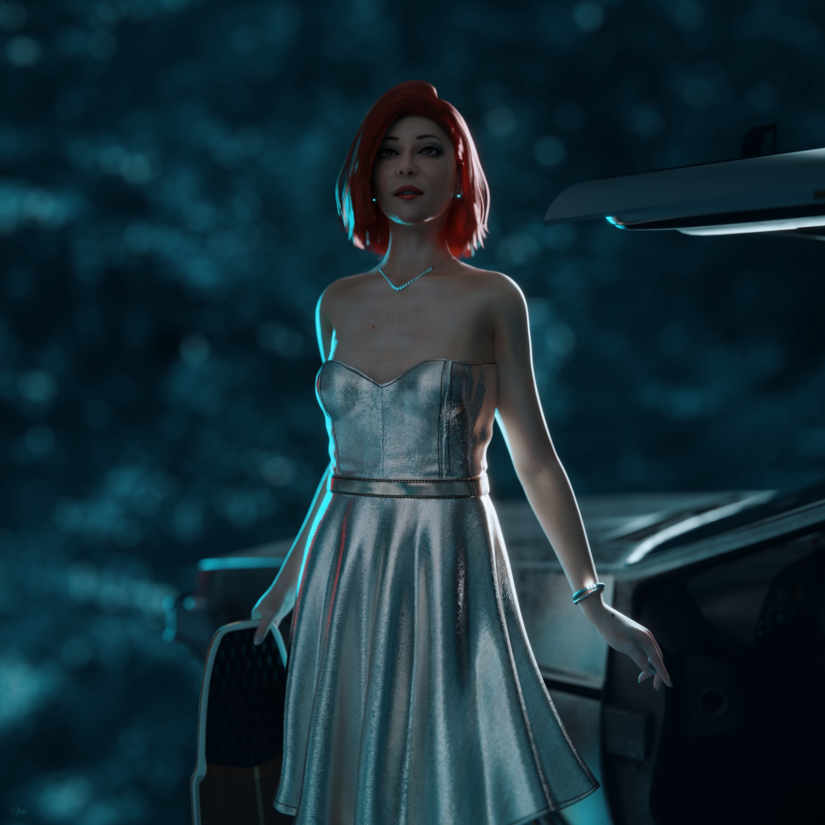 1.21 Gigawatts (S02 teasers) Original Wife Upskirt Pantyhose Nylon Sexy Brunette Night Thunderstorm Fantasy Office_lady Clothed Teaser High Heels Skirt Milf Outdoor 9