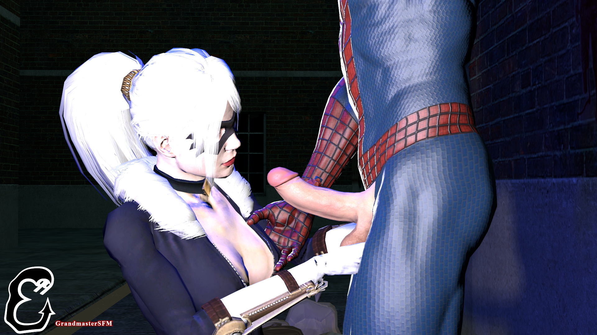 Black Cat and Spidey Black Cat Felicia Hardy Spider-man Spiderman Marvel Superhero Source Filmmaker Sfm Against The Wall Standing Standing Doggy Standing Sex Stand And Carry Position 69 Blowjob Handjob Cock In Hand Balls Massage Cum Cumshot Cum In Mouth Clothed Leg Lock 20