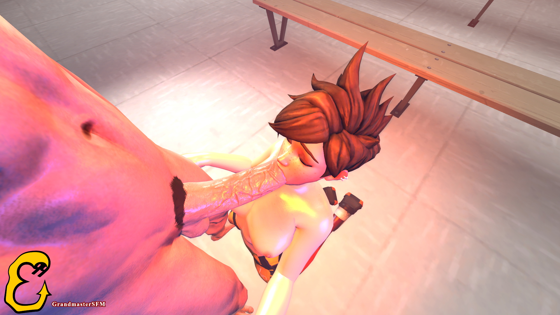 Tracer Tracer Overwatch Source Filmmaker Sfm Ass Breasts Boobs Blowjob Carry Standing Standing Doggy Ball Sucking Sucking Cock Full Nelson Doggy Style Cum Cumshot Cock On Face 10