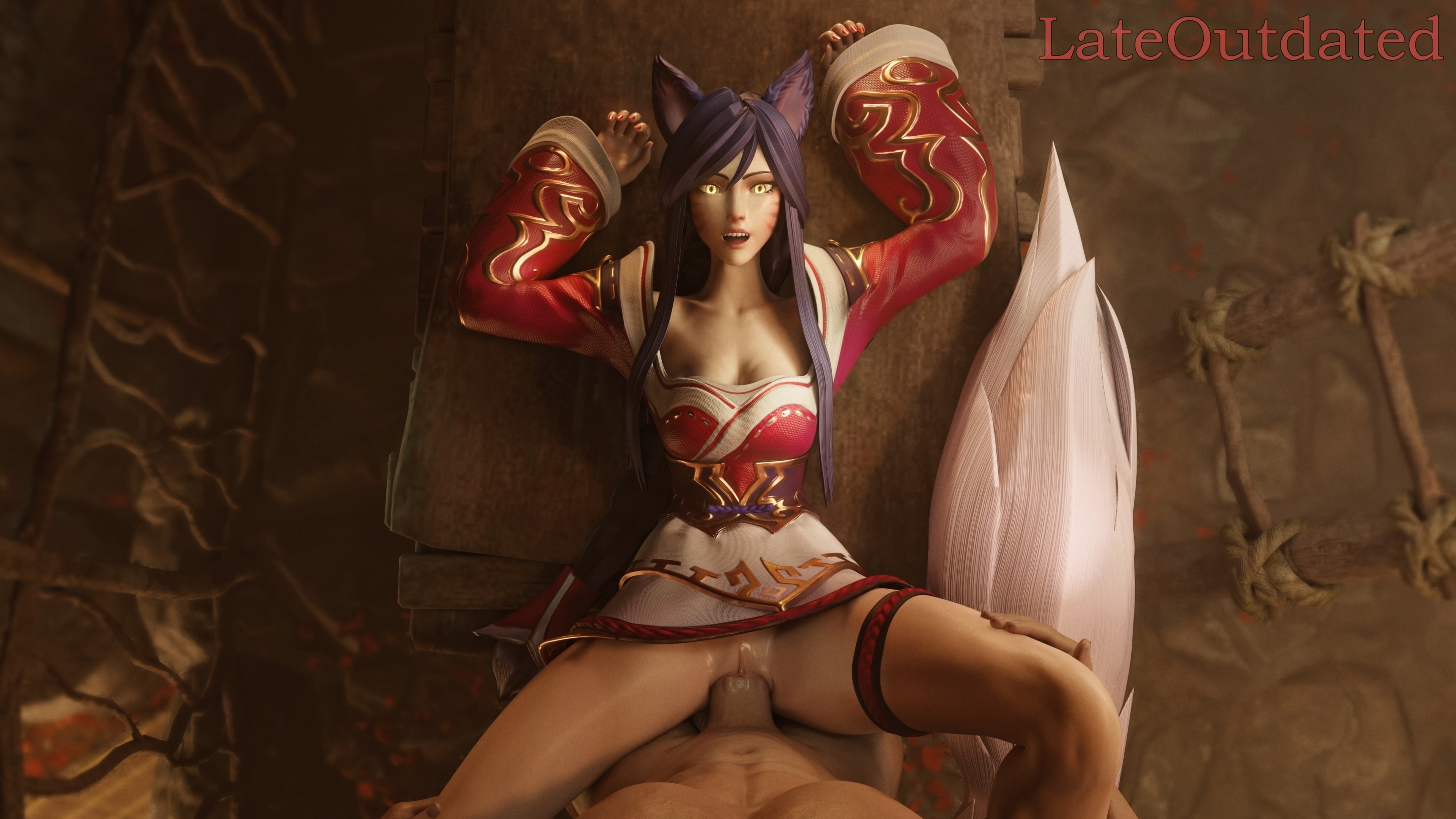 Ahri - Missionary (commission)  Ahri League Of Legends Missionary Missionary Position 1boy1girl Foxgirl 3d Porn 3d Girl Clothed Naked Fully Naked 15