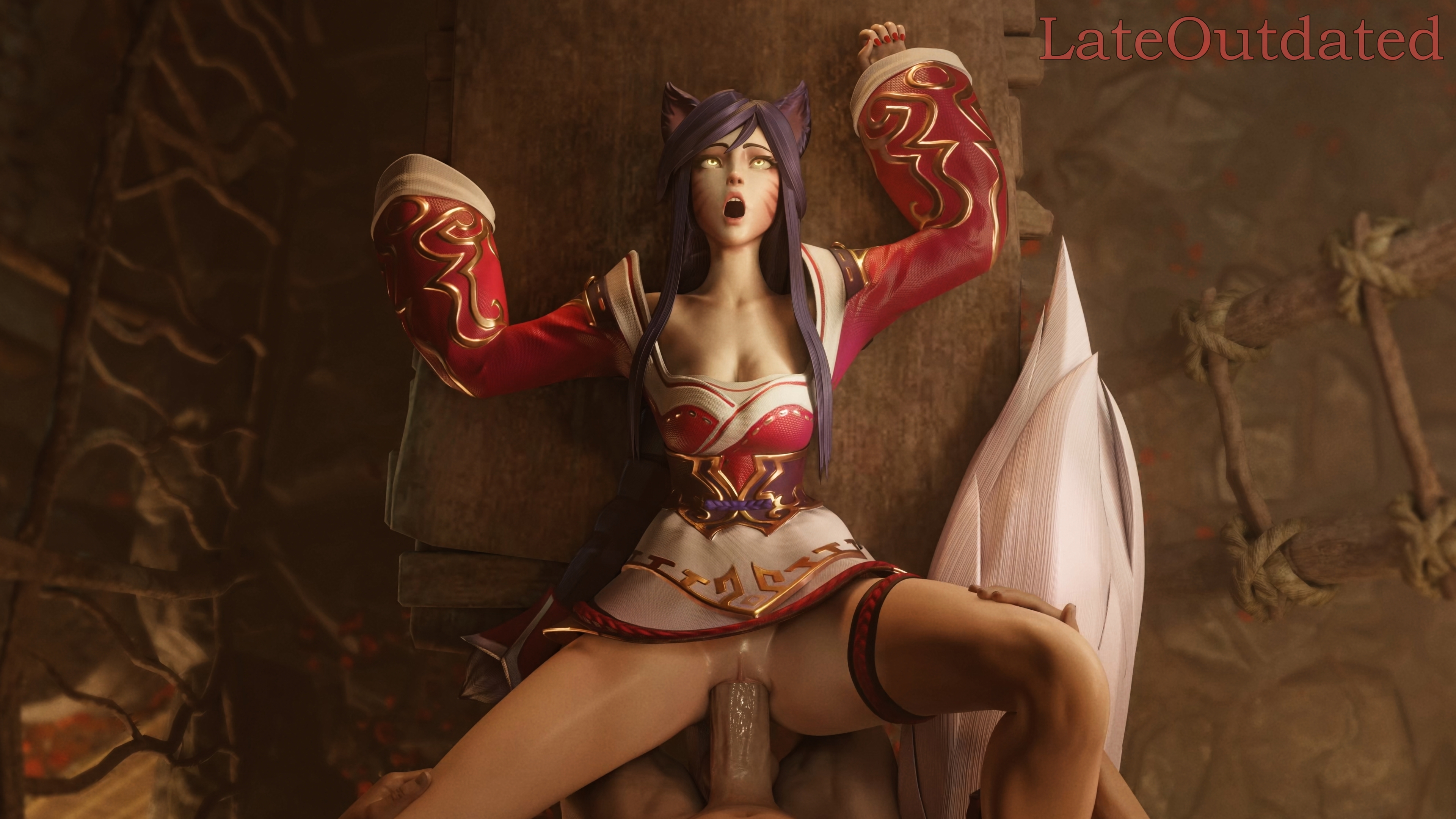 Ahri - Missionary (commission)  Ahri League Of Legends Missionary Missionary Position 1boy1girl Foxgirl 3d Porn 3d Girl Clothed Naked Fully Naked 13