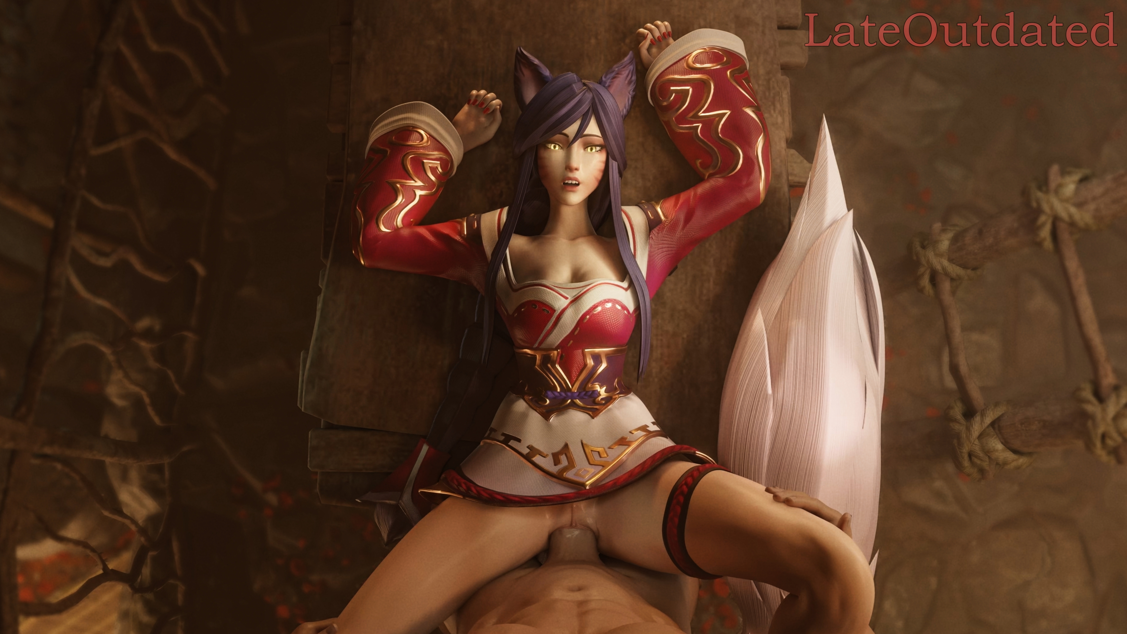 Ahri - Missionary (commission)  Ahri League Of Legends Missionary Missionary Position 1boy1girl Foxgirl 3d Porn 3d Girl Clothed Naked Fully Naked 7