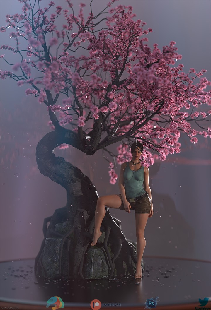 Lara - MiniWelt Lara Croft Tomb Raider Big Tits Solo 2