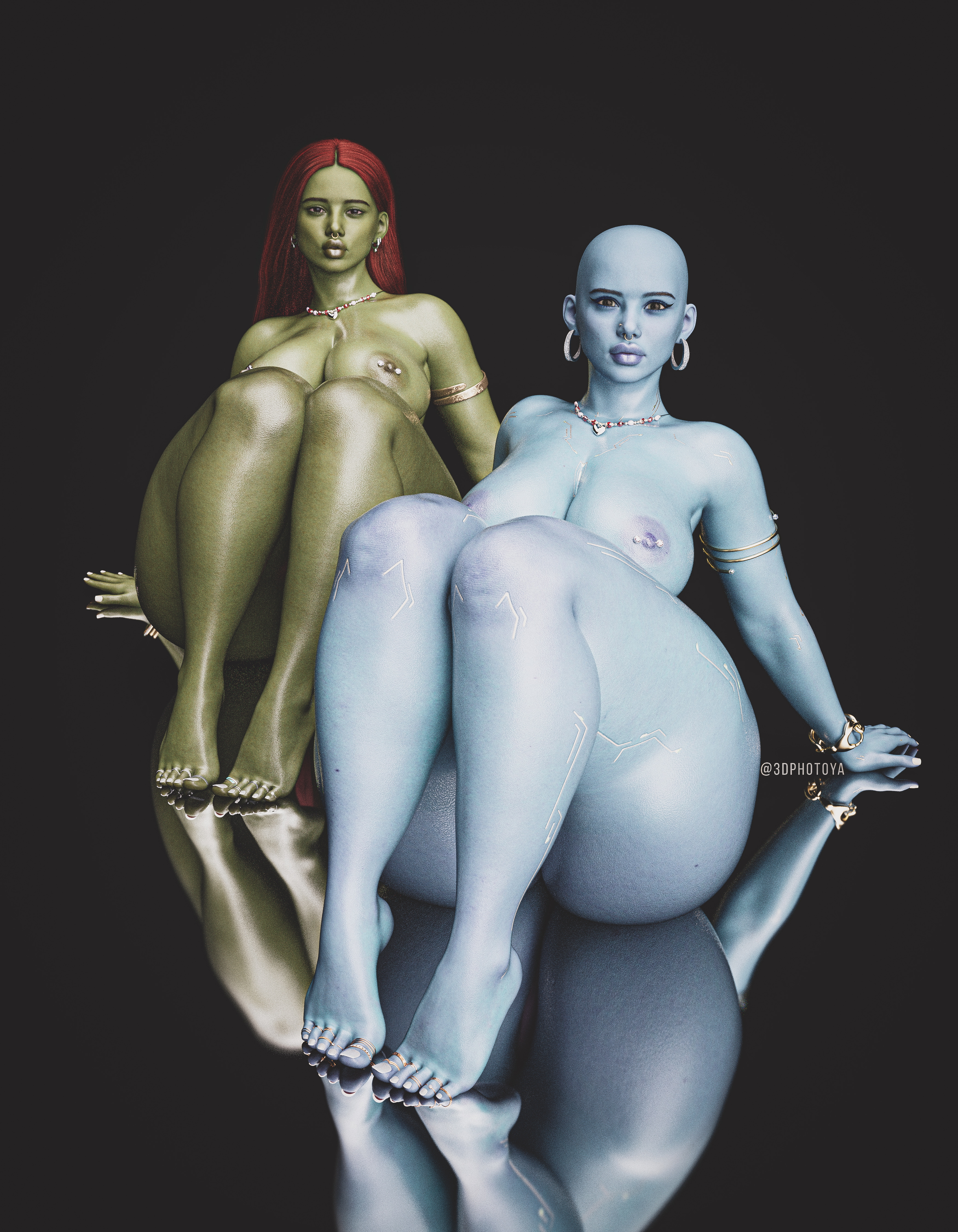 Nebby(nebula) and gigi(gamora) Gamora Guardians Of The Galaxy Marvel Thick Big Tits Big Ass Curvy