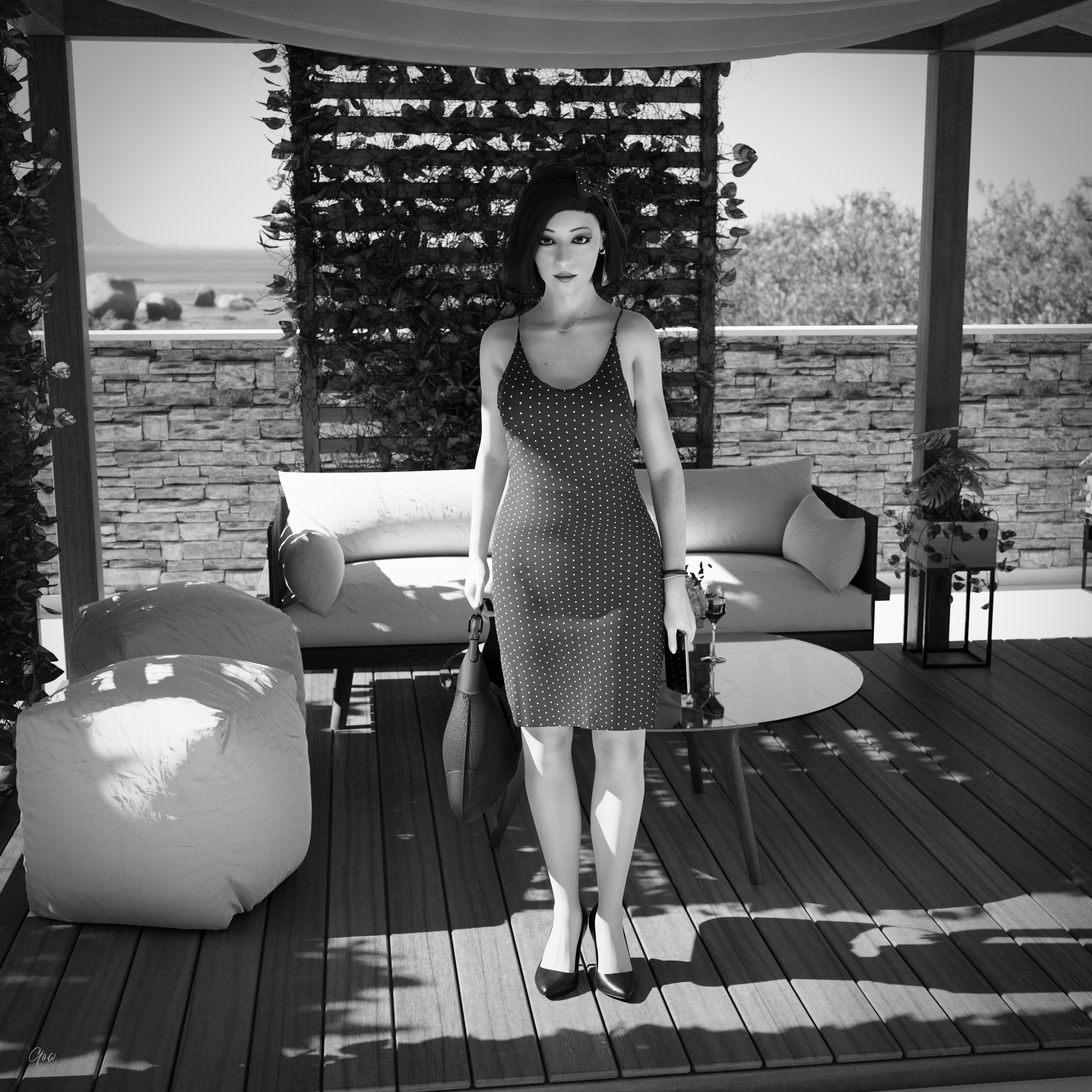 Dotted with the wind - Black and White set Original Wife Outdoor Nature Sexy Brunette Milf Hairy Pussy No Panties Standing Posing Legs Spread Legs Party Dress Tease Outfit Skirt Upskirt Clothed Dress Black And White Wet Pussy Lady Secretary Photoshoot Sexy Sexyhot High Heels Natural Boobs 17