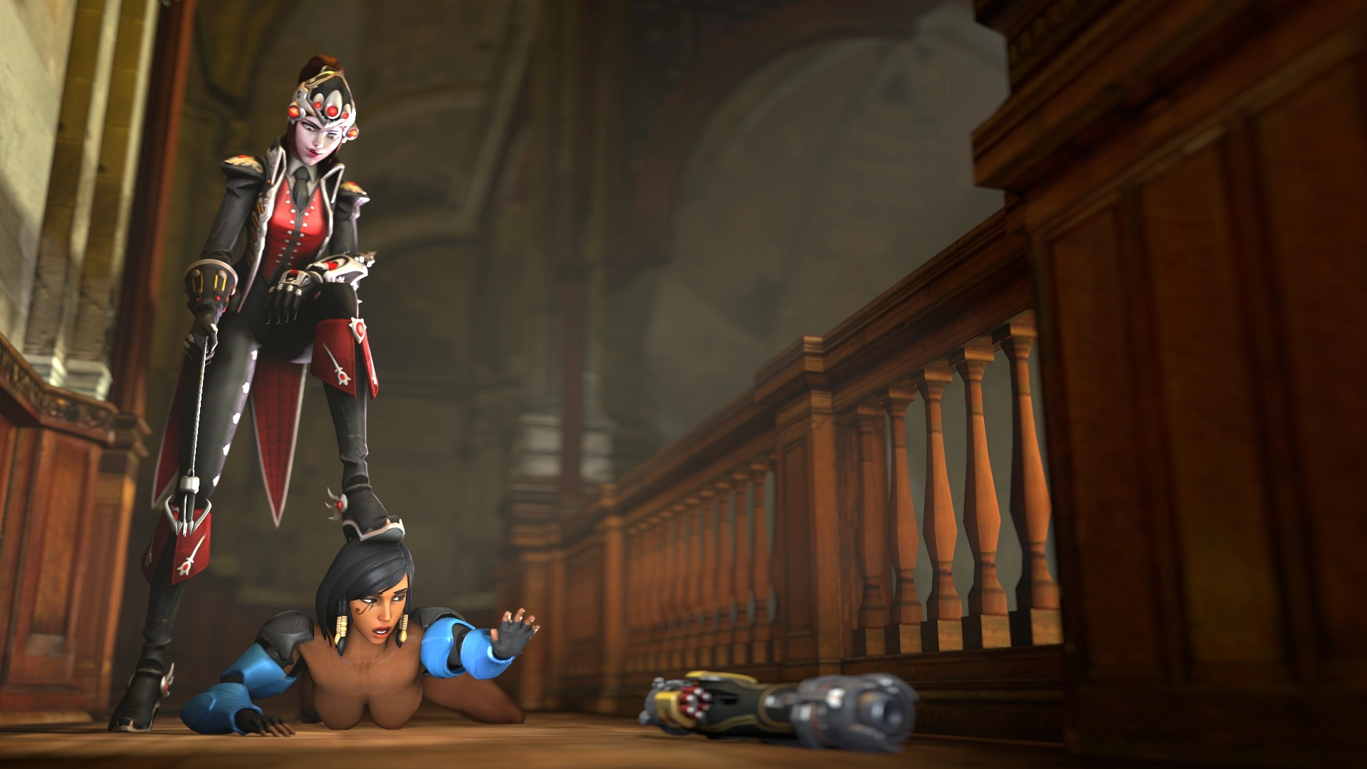 You are in my house Pharah Overwatch Widowmaker 3d Porn Lesbian Domination Nude Strapon Fuck From Behind Rape Pussy Penetration Mouth Fuck 2