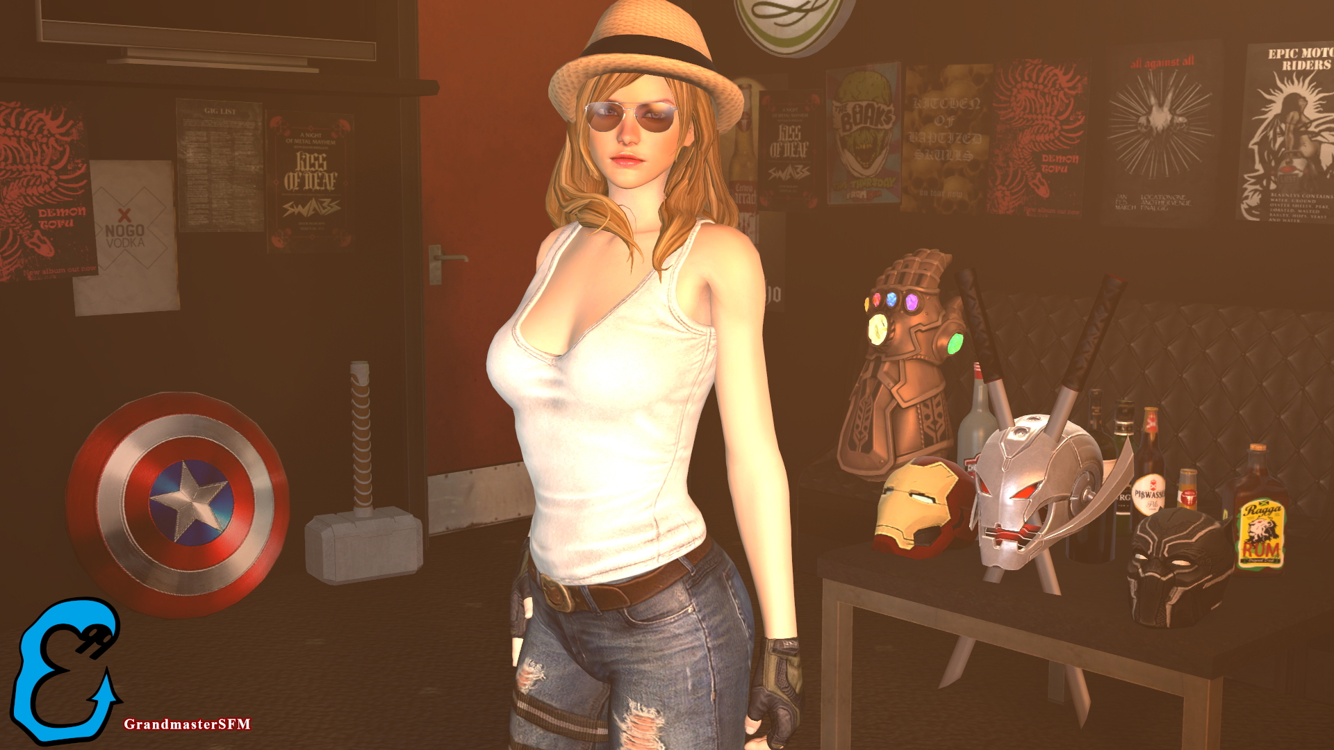 Carol Danvers Captain Marvel Marvel Spidergwen Deadpool Iron Man Thor Rouge Spider-man Captain America Domino Wolverine Psylocke Breasts Boobs Pussy Partially_nude Topless Black Panther Superhero 3