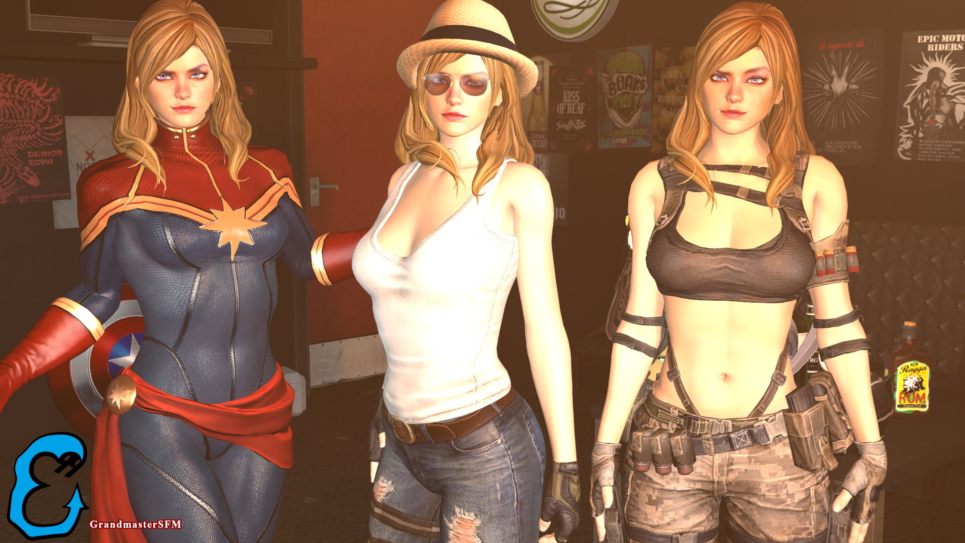 Carol Danvers Captain Marvel Marvel Spidergwen Deadpool Iron Man Thor Rouge Spider-man Captain America Domino Wolverine Psylocke Breasts Boobs Pussy Partially_nude Topless Black Panther Superhero 4