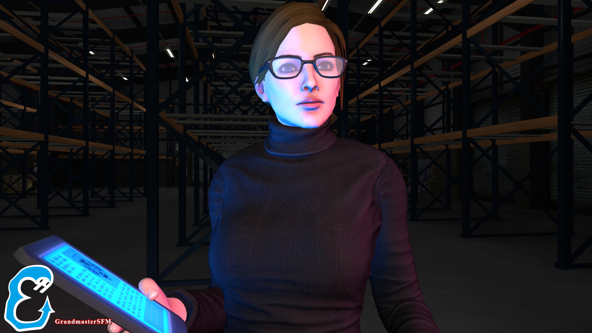Dr. Vahlen  Source Filmmaker Sfm Glasses Breasts Boobs Partially_clothed Clothed Flashing