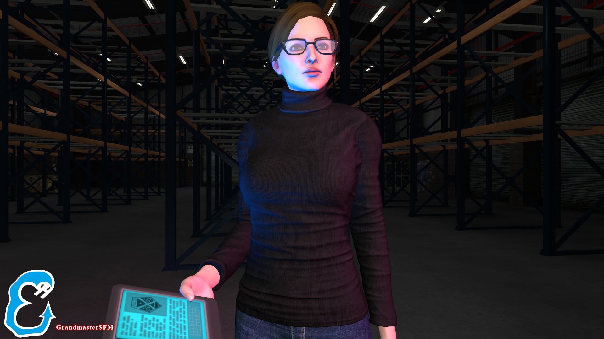 Dr. Vahlen  Source Filmmaker Sfm Glasses Breasts Boobs Partially_clothed Clothed Flashing 5