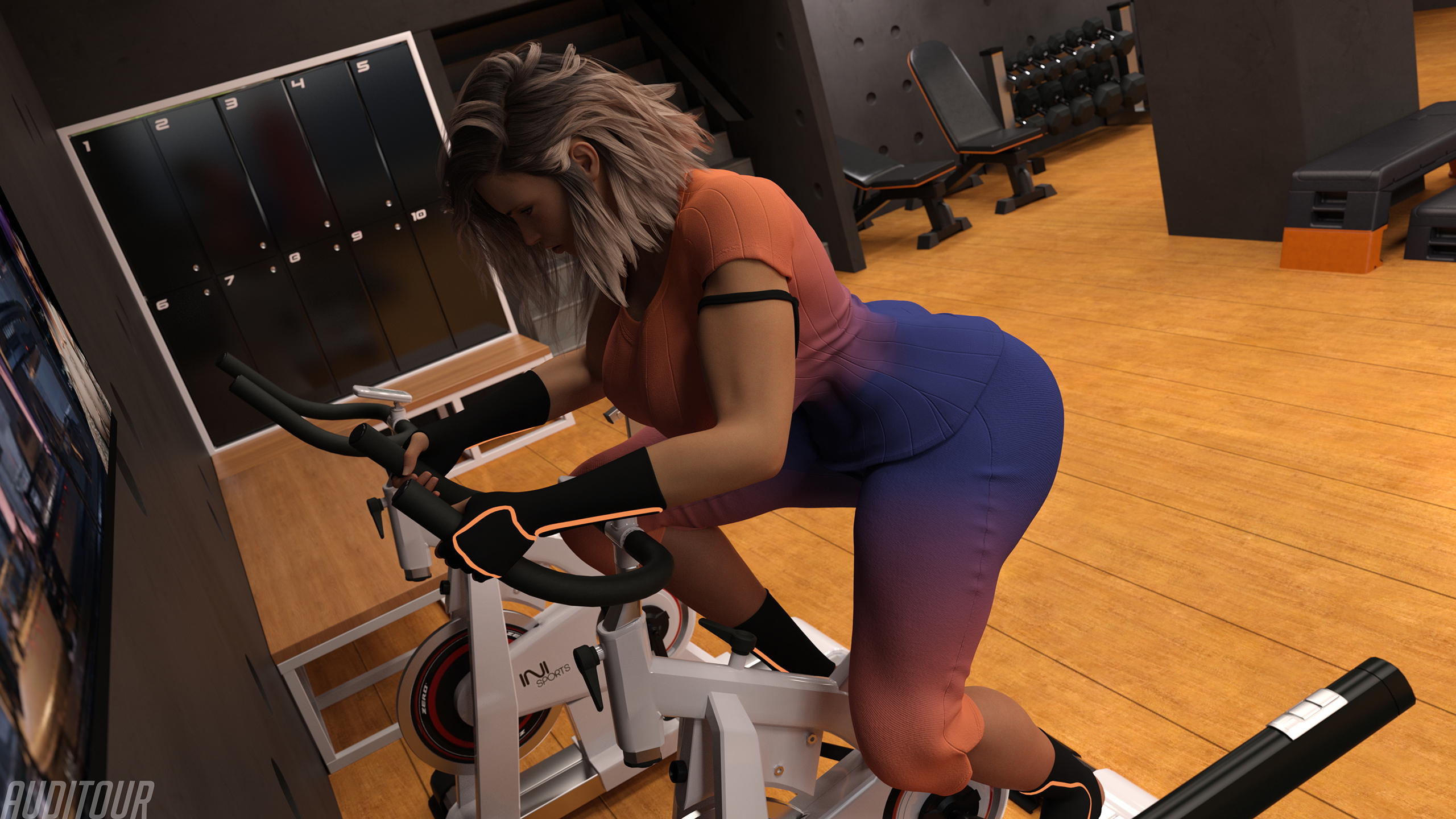 Nulessa Sexercise  Futanari Female Sex Cum Exercise Huge Breasts Huge Ass Huge Cock Futa On Female Tall Muscles Abs Blowjob Gym 9