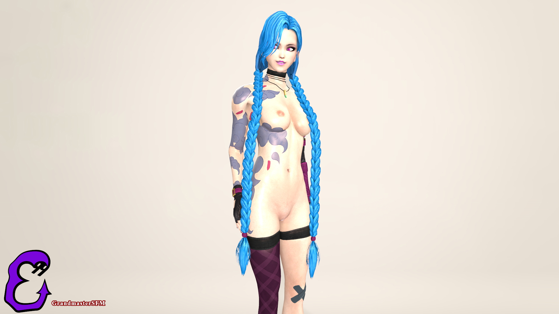 Jinx Jinx League Of Legends Source Filmmaker Sfm Clothed Partially_clothed Nude Naked Fully Naked Breasts Boobs Ass Pussy 7