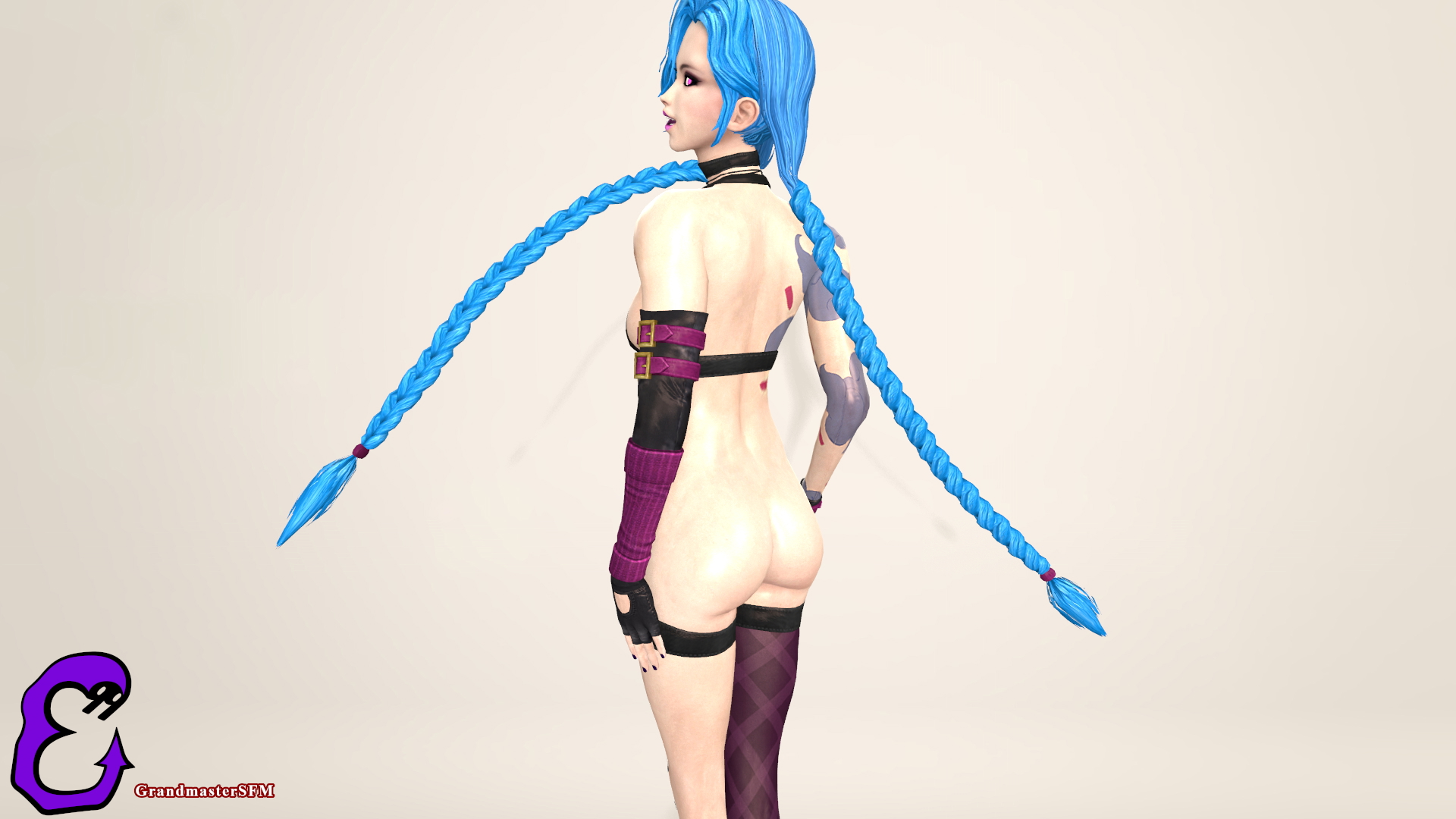 Jinx Jinx League Of Legends Source Filmmaker Sfm Clothed Partially_clothed Nude Naked Fully Naked Breasts Boobs Ass Pussy 9