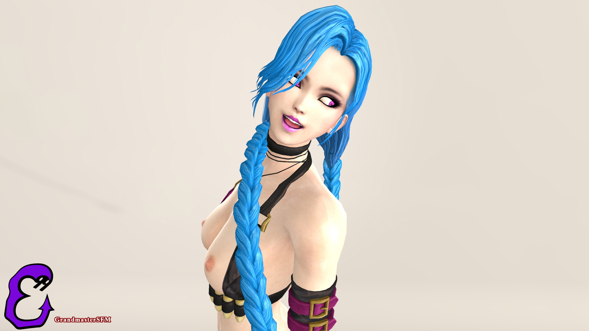 Jinx Jinx League Of Legends Source Filmmaker Sfm Clothed Partially_clothed Nude Naked Fully Naked Breasts Boobs Ass Pussy 11