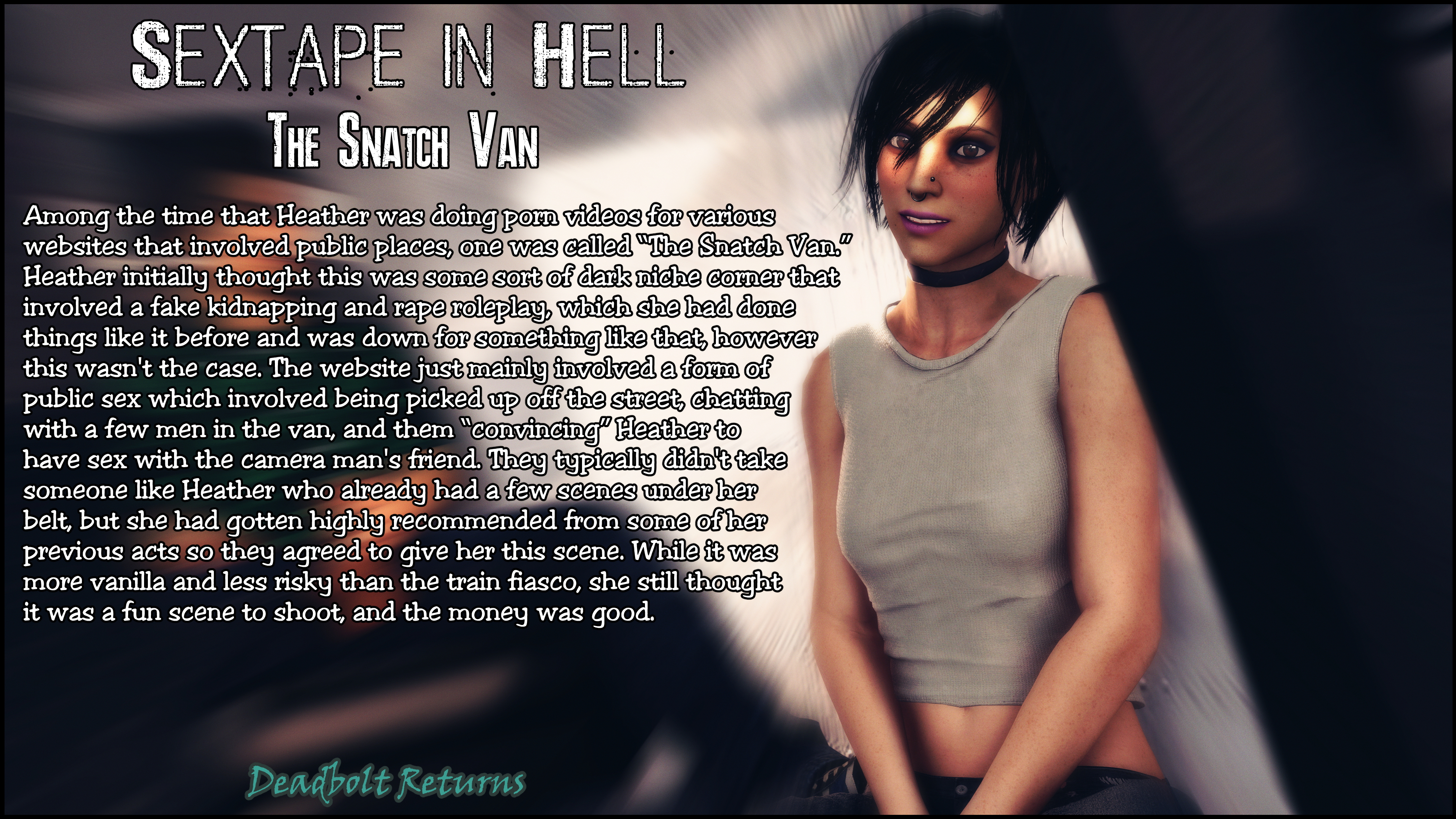 The Snatch Van (Sextape in Hell) Heather Morrison Original Sextape In Hell Blowjob Cum On Face 3d Porn 3dnsfw Sfm Source Filmmaker Original Character Original Series