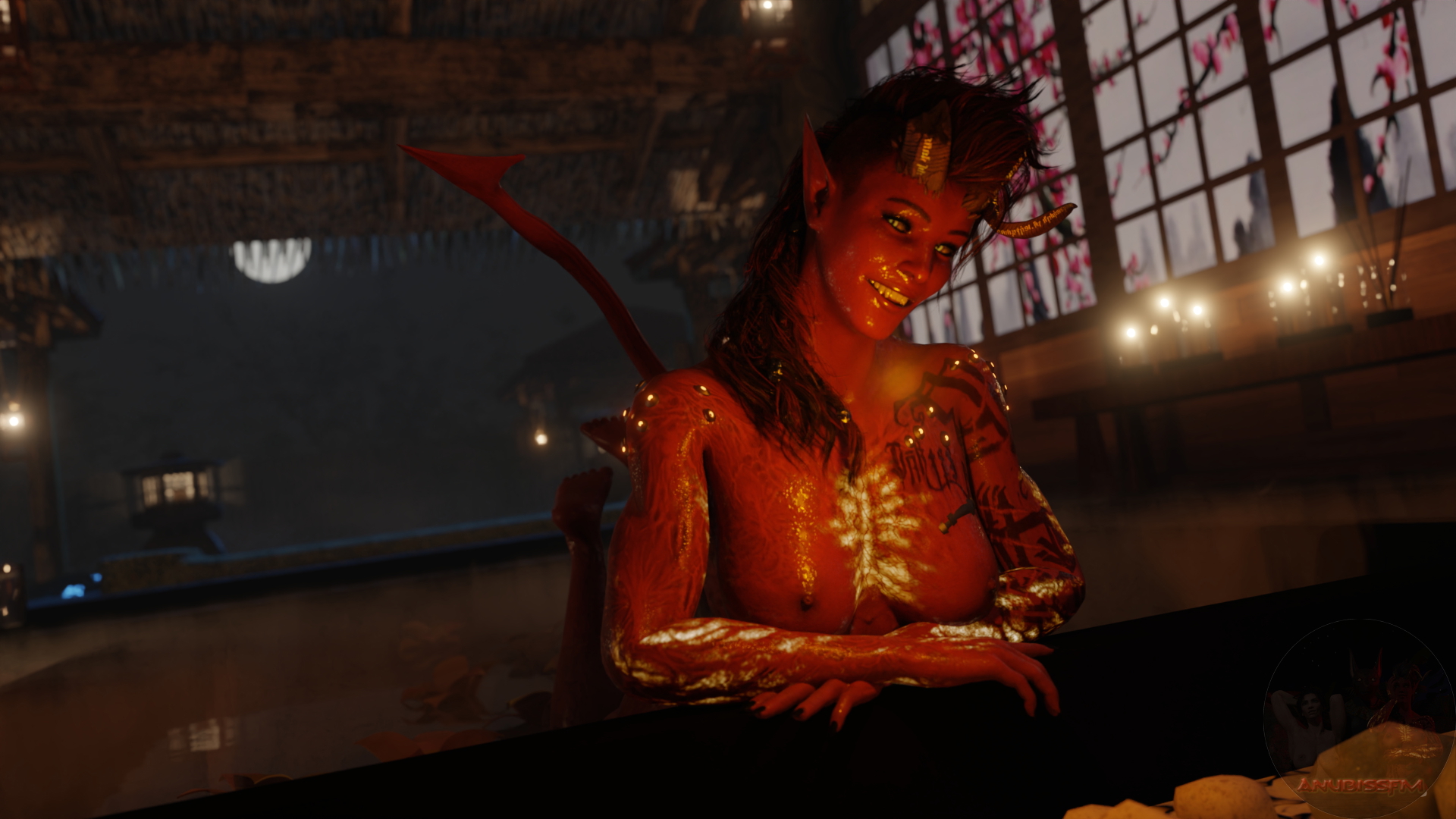 A Hot time with Karlach Baldur S Gate 3 Big Tits Sauna