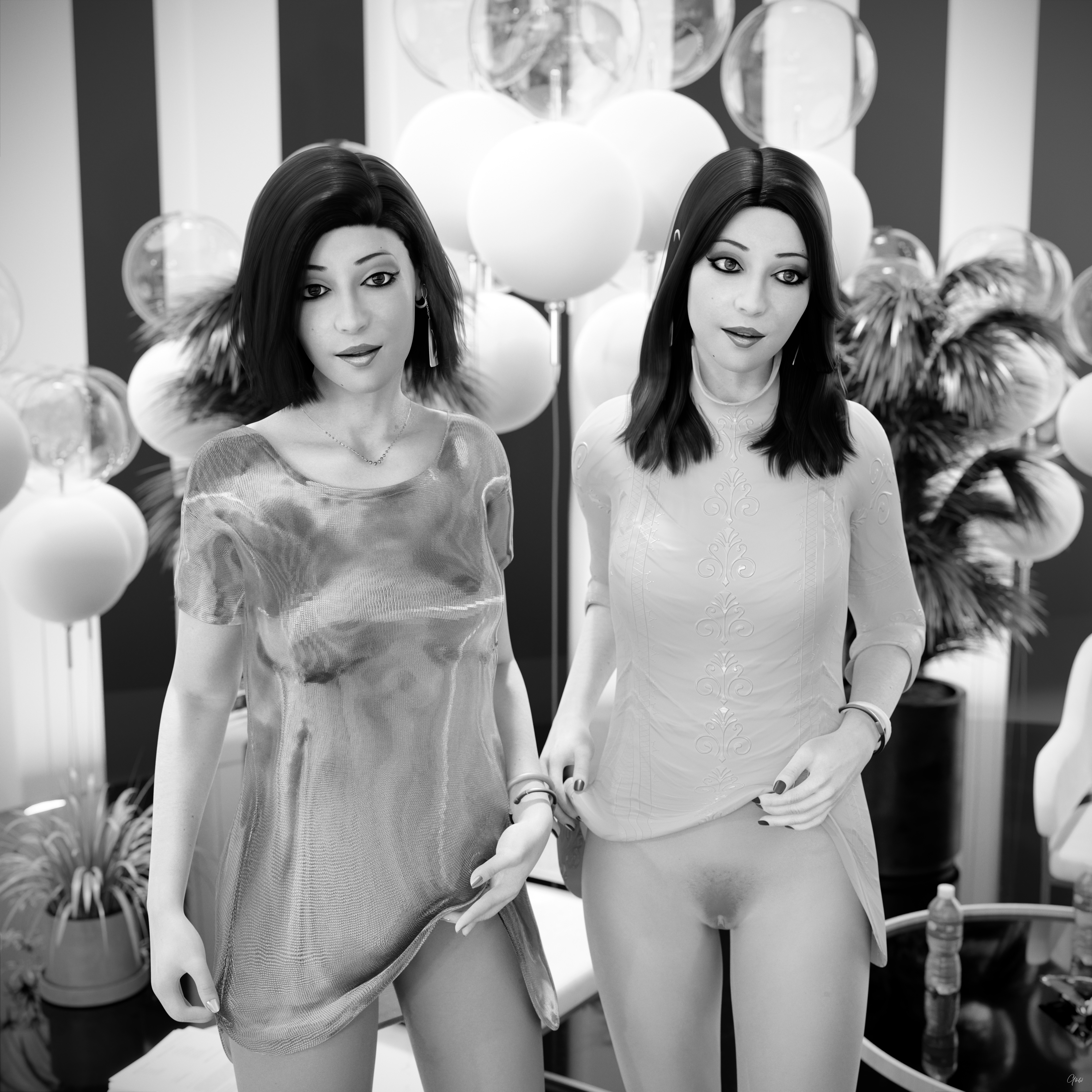 Studio Days Pt2: Pantyhose in the TV studio  Black and white Original Wife Black And White Original Character Cosplay Upskirt Posing Clothed Legs Spread Legs Ass Sexy Ass Sexy Brunette No Panties Skirt Party Dress Hairy Pussy Indoor Nylon High Heels 7