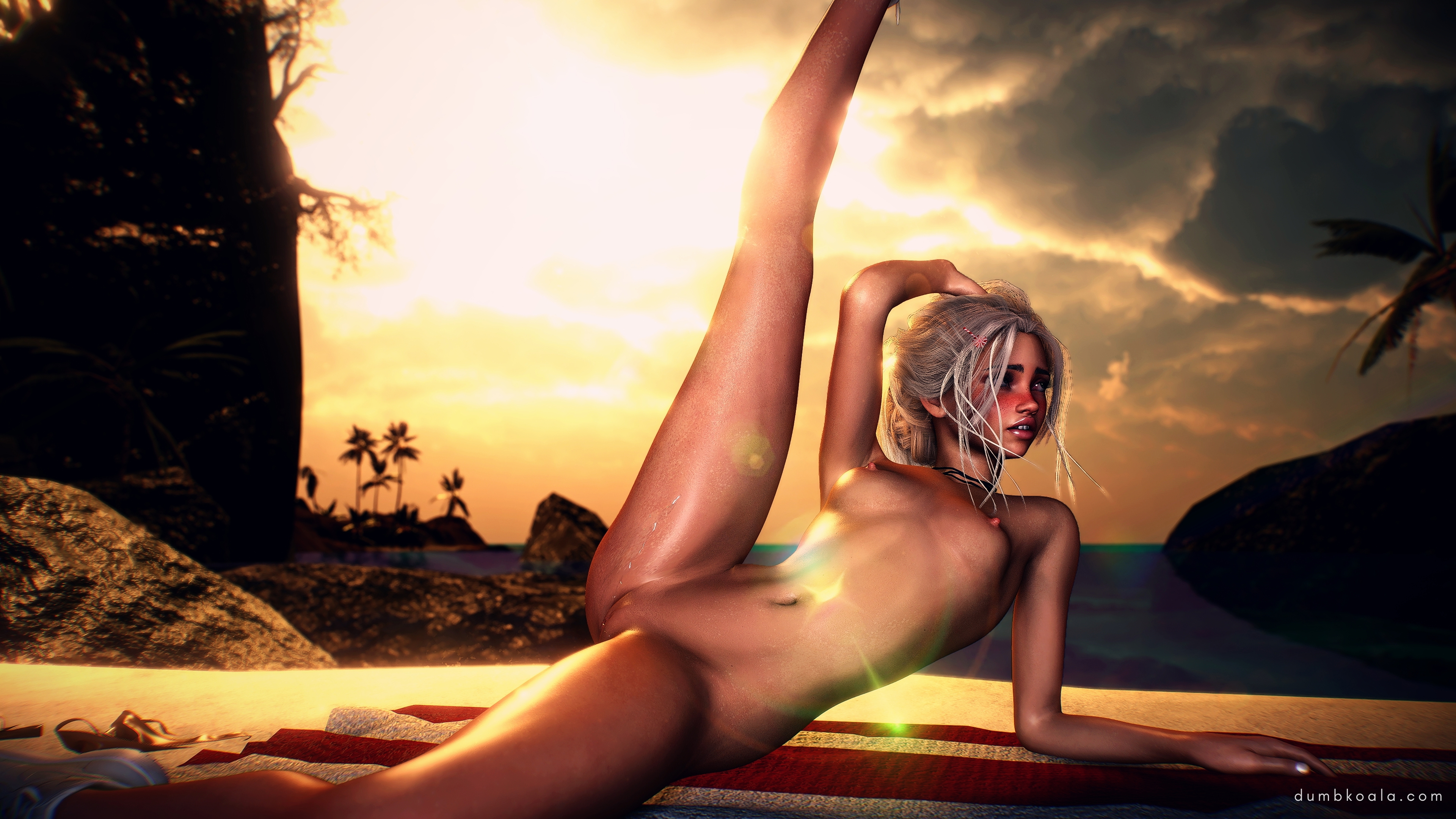 Nude pose