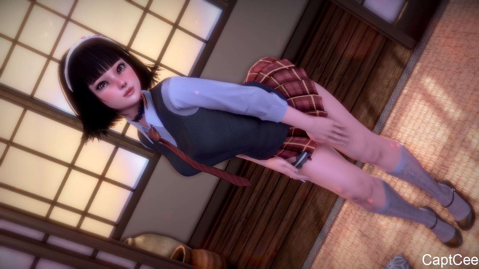 Introducing Lizi  School Uniform Schoolgirl High Heels Legs Ass Skirt Upskirt Underwear Short Hair 2