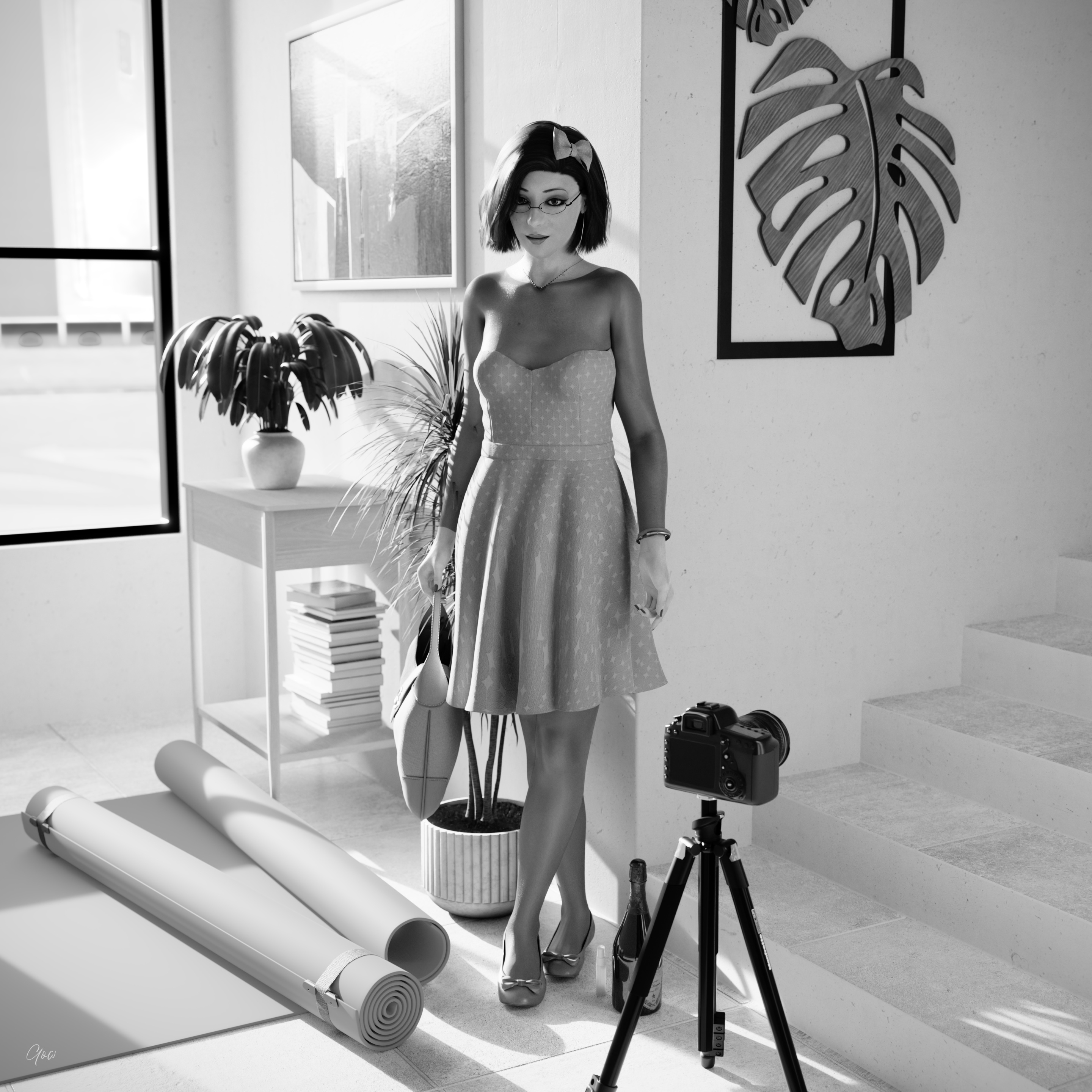 Backyard Photoshoot (Black and White set)   2