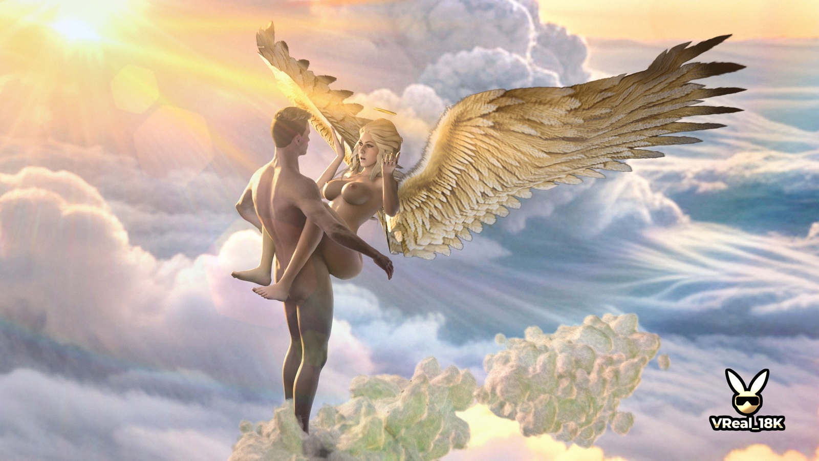 Spicy reception in Heaven by a hot angel.