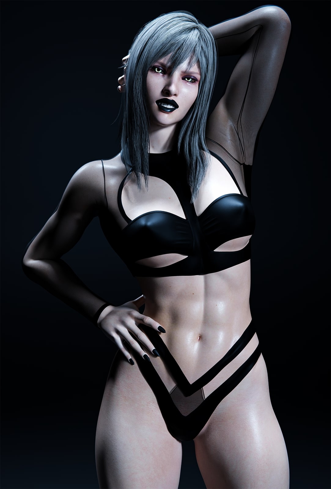 Aranea - Simple Showcase Aranea Highwind Final Fantasy Final Fantasy Xv Futanari Futa Female Fit Abs Medium Breasts 2
