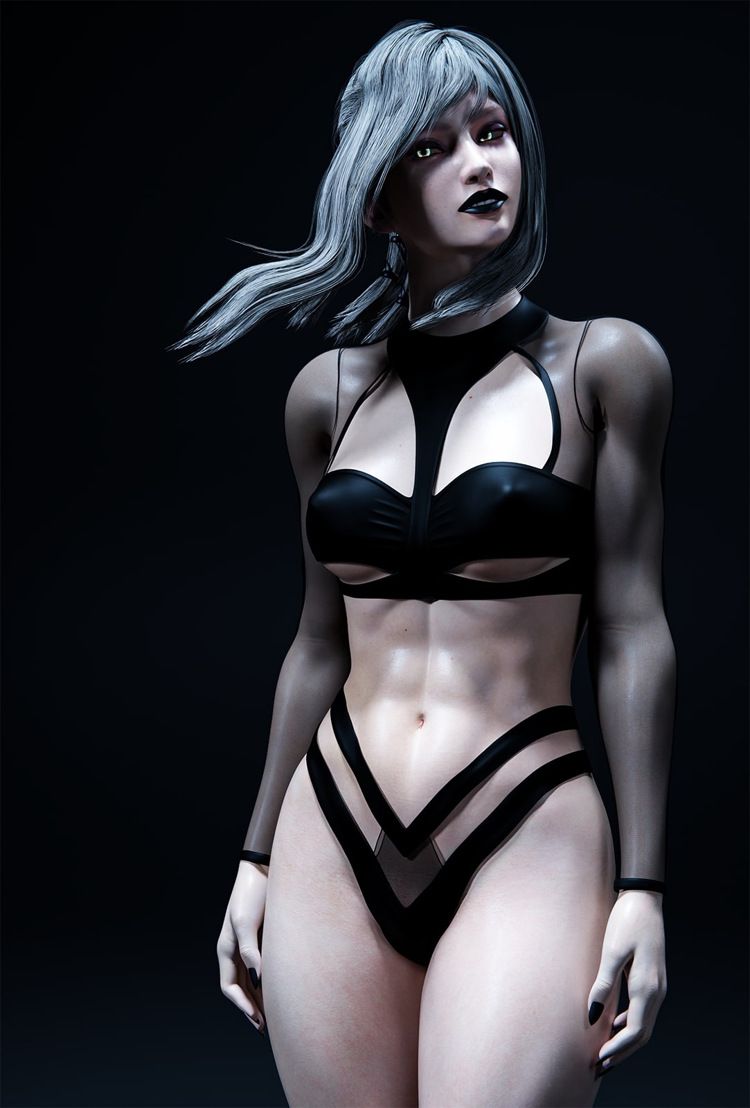 Aranea - Simple Showcase Aranea Highwind Final Fantasy Final Fantasy Xv Futanari Futa Female Fit Abs Medium Breasts 3