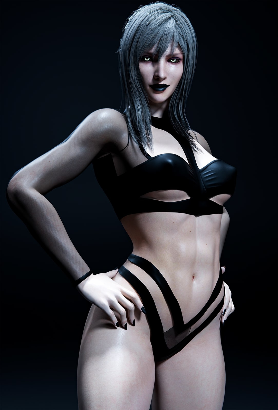 Aranea - Simple Showcase Aranea Highwind Final Fantasy Final Fantasy Xv Futanari Futa Female Fit Abs Medium Breasts 4