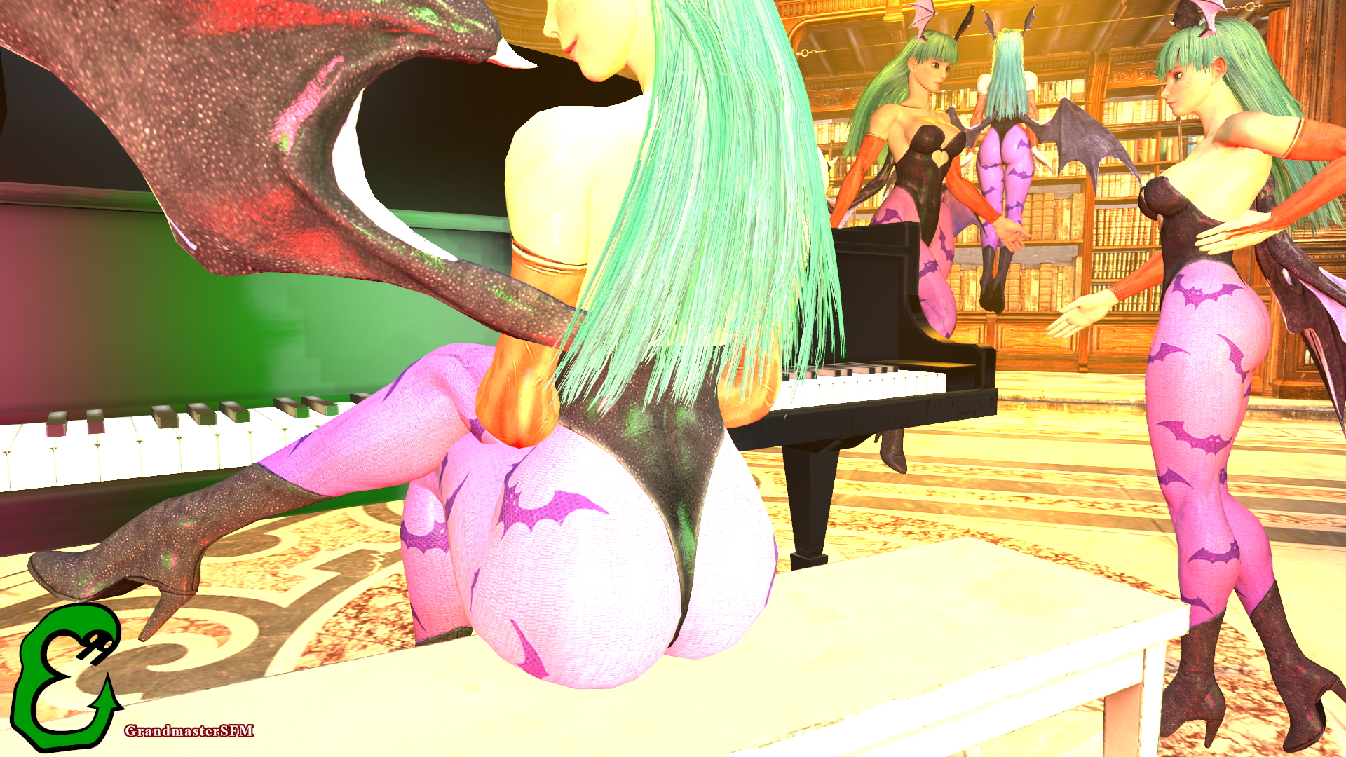 Momiji  Morrigan  and Juri Momiji Dead Or Alive Doa Morrigan Aensland Darkstalkers Juri Han Street Fighter Street Fighter V Source Filmmaker Sfm Clothed Partially_clothed Breasts Boobs Ass Half Naked Topless 5