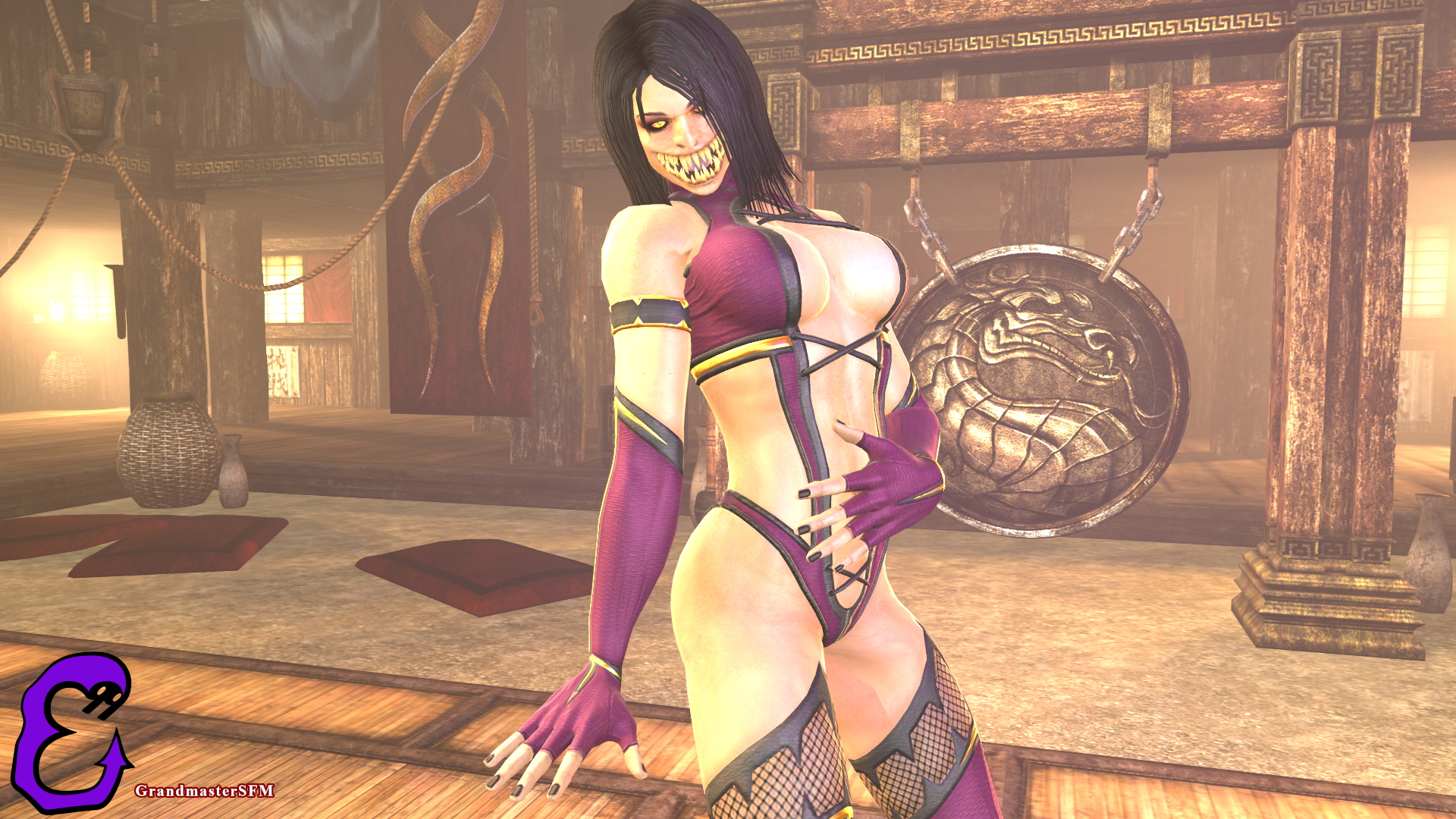 Female Ninjas Jade Jade (mortal Kombat) Kitana Skarlet Mileena Mortal Kombat Source Filmmaker Sfm Breasts Boobs Pussy Pubic Hair Clothed Partially_clothed Partially_nude Dark Skin Female 3