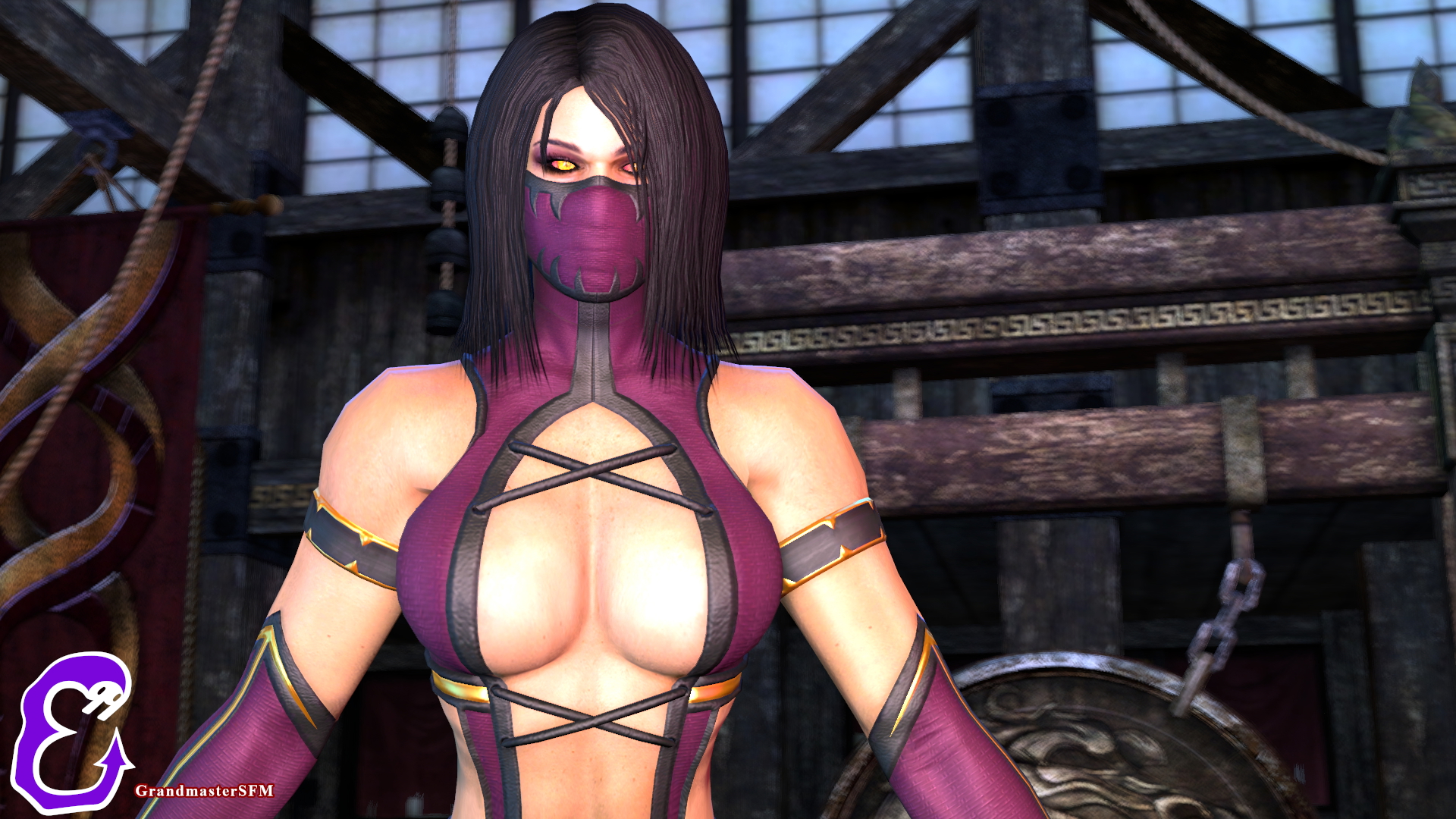 Female Ninjas Jade Jade (mortal Kombat) Kitana Skarlet Mileena Mortal Kombat Source Filmmaker Sfm Breasts Boobs Pussy Pubic Hair Clothed Partially_clothed Partially_nude Dark Skin Female 4
