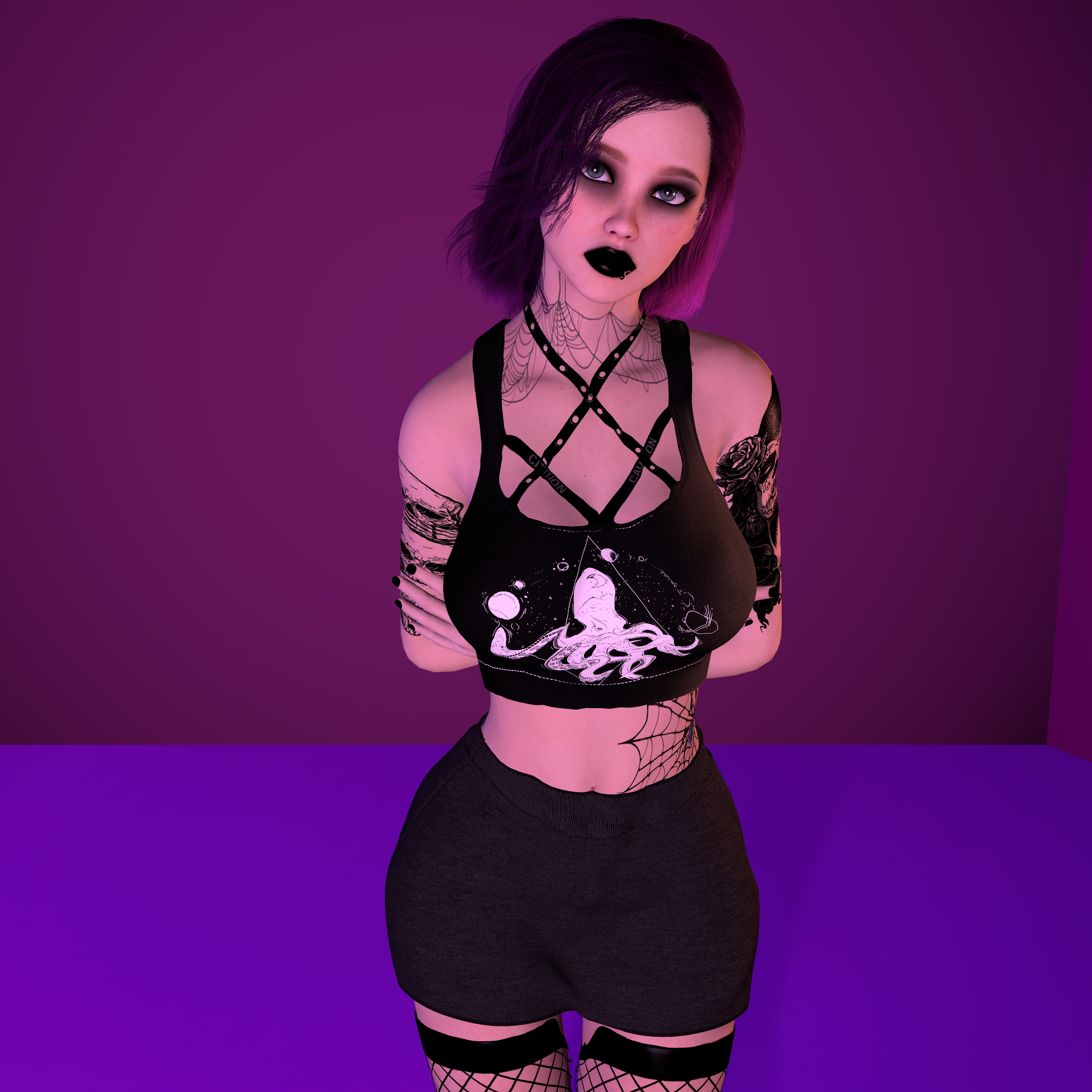 Evelyn s Photoshoot  Photoshoot Goth Goth Girl Big Tits Tattoos 2