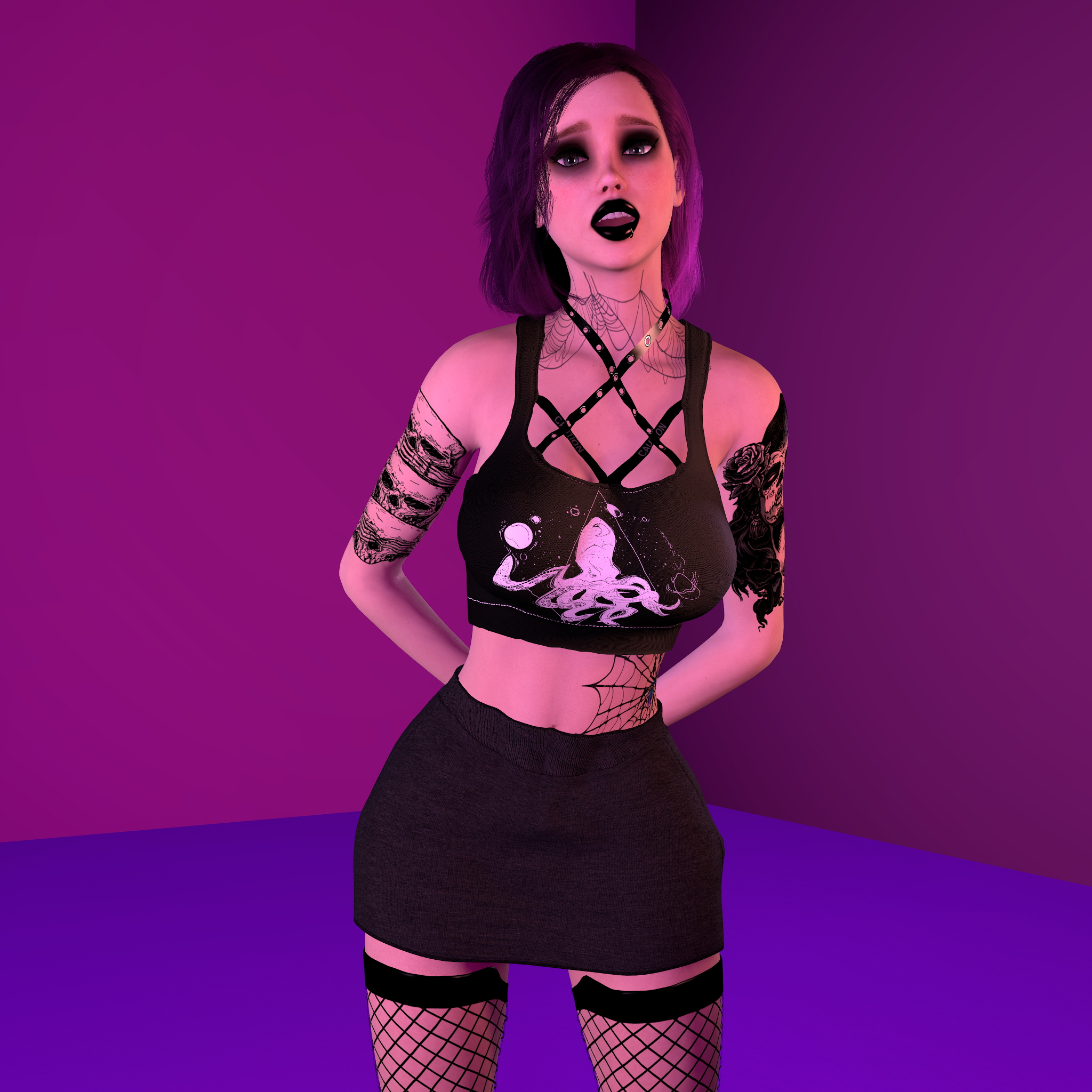 Evelyn s Photoshoot  Photoshoot Goth Goth Girl Big Tits Tattoos 3