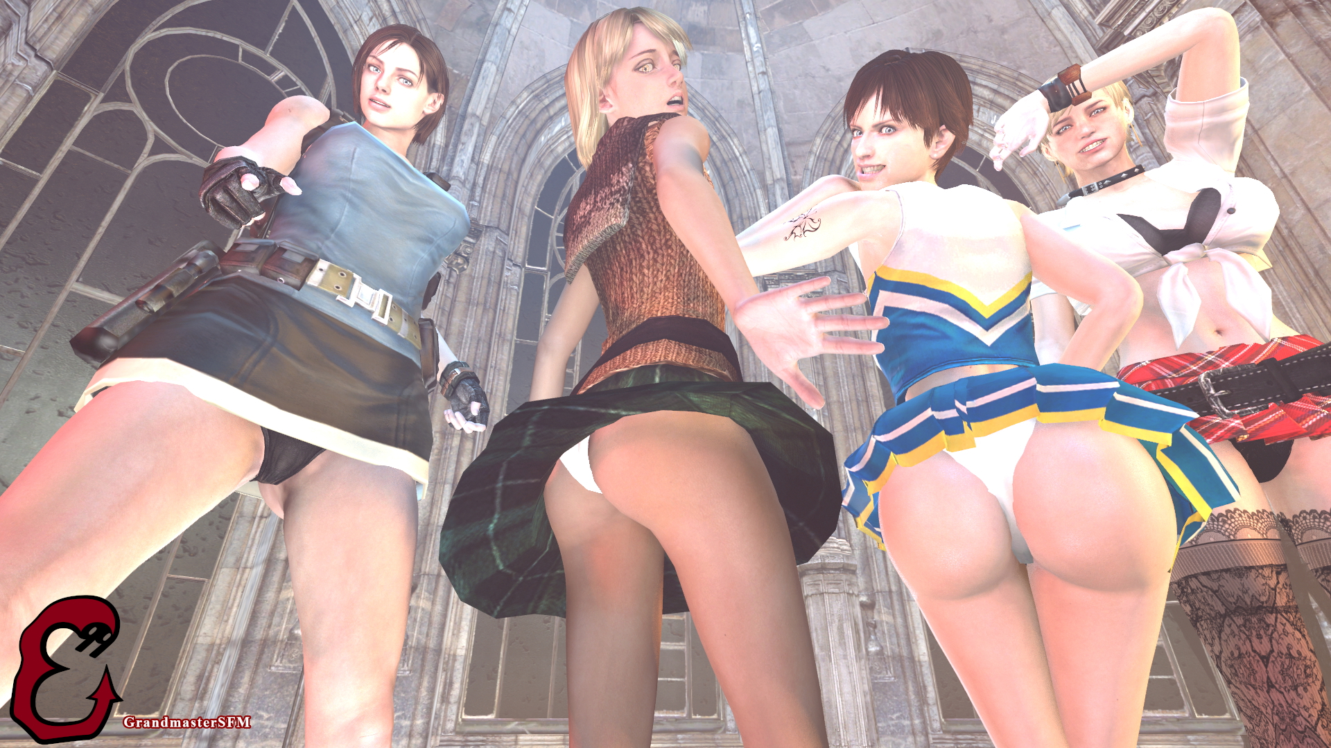 RESIgals Jill Valentine Ashley Graham Rebecca Chambers Sherry Birkin Resident Evil Resident Evil 3 Resident Evil 4 Resident Evil 6 Resident Evil 0 Biohazard Source Filmmaker Sfm
